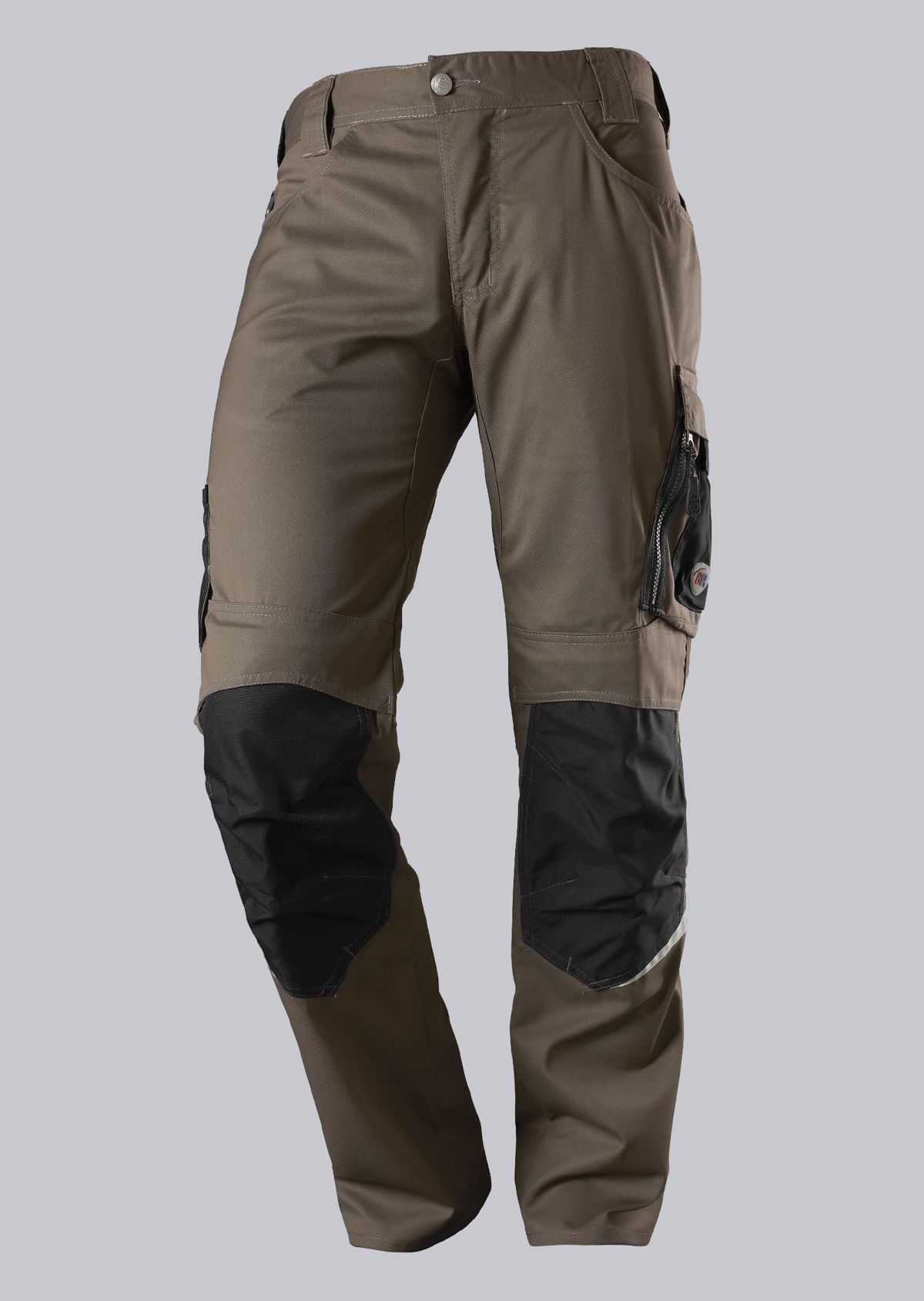 BP® Leichte Arbeitshose mit Kniepolstertaschen walnuss/schwarz Cover Bild