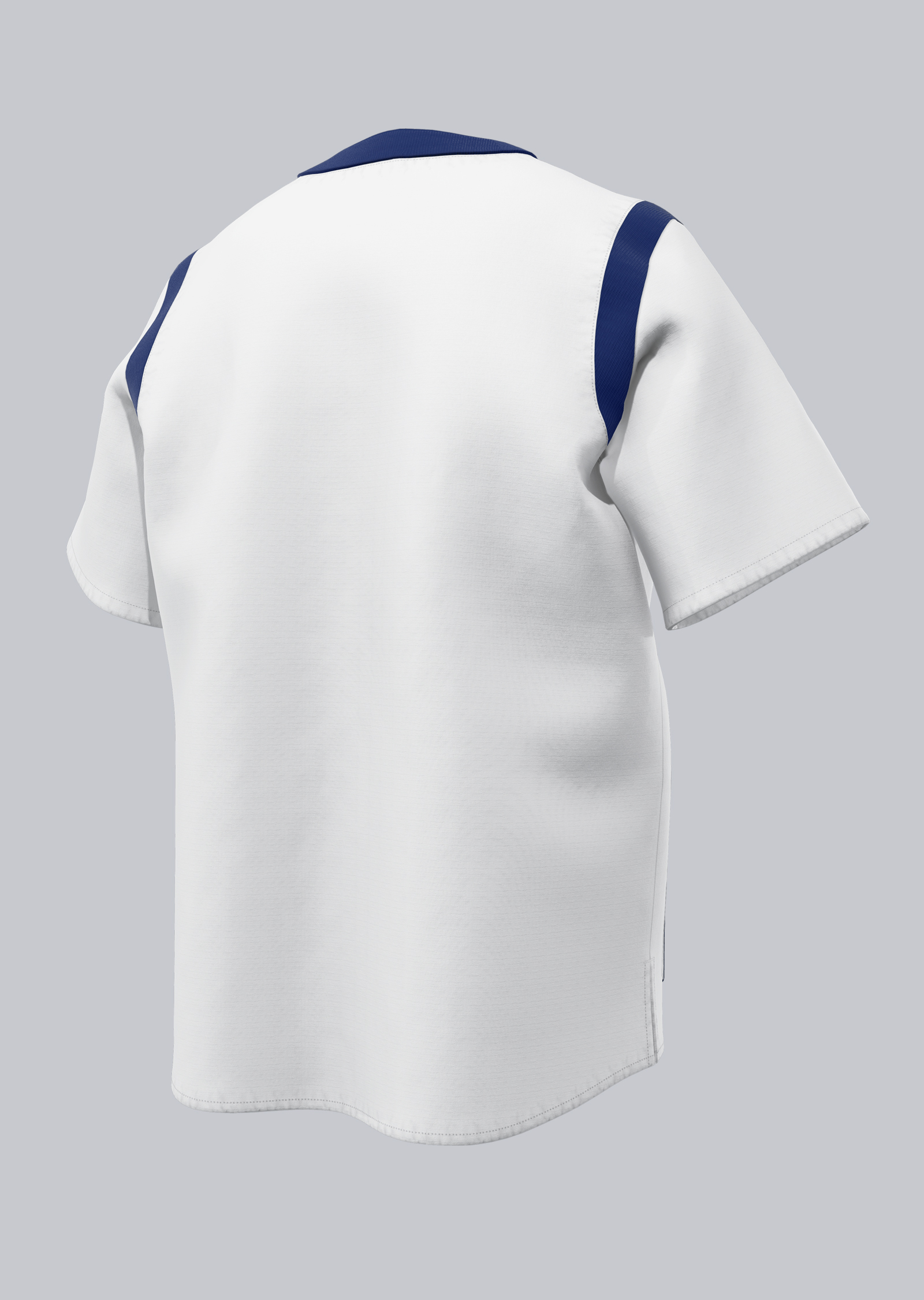 BP® Tunique à enfiler légère unisexe blanc/bleu nuit Thumbnail 1