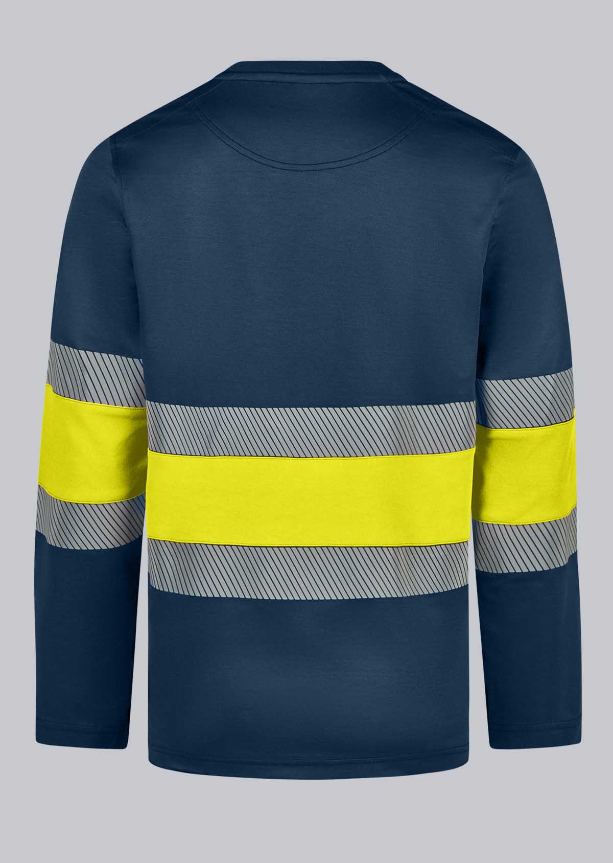 BP® T-shirt manches longues multinormes APC1, à hi-vis cl. 1 bleu nuit/jaune haute visibilité Thumbnail 1