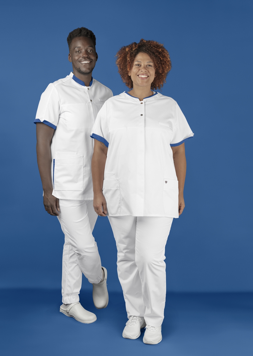 BP® Kasack für Damen weiß/azurblau Thumbnail 5