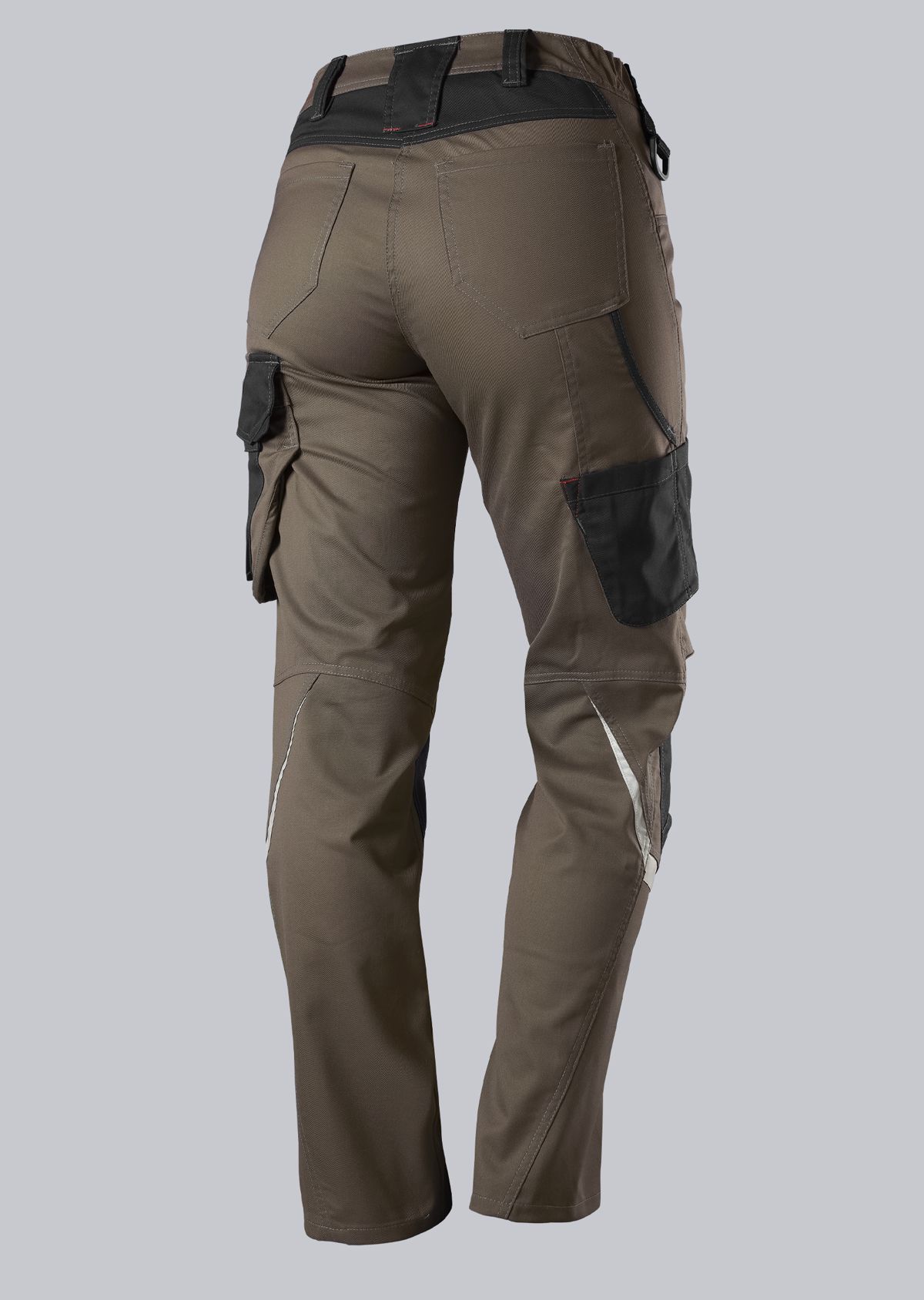 BP® Leichte Arbeitshose mit Kniepolstertaschen für Damen walnuss/schwarz Thumbnail 1