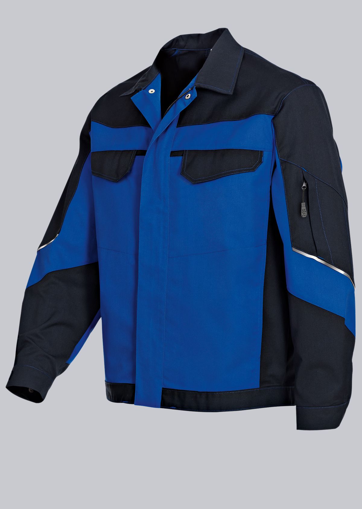 1607-559-13_BP® Work jacket with concealed buttons_royal blue/black_Cover Image