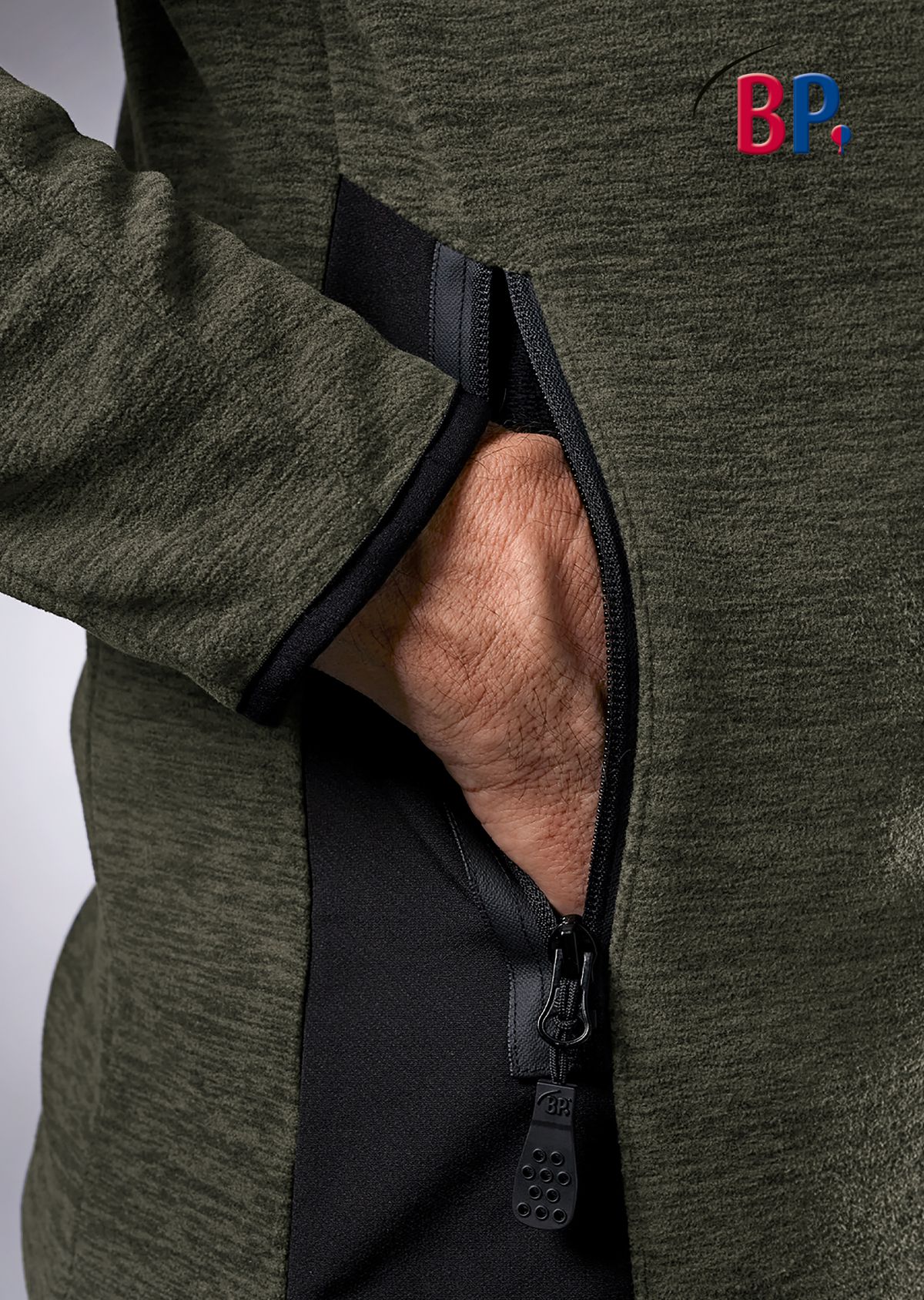 1829-040-0714 BP® Veste polaire space-dyed space olive Thumbnail 3