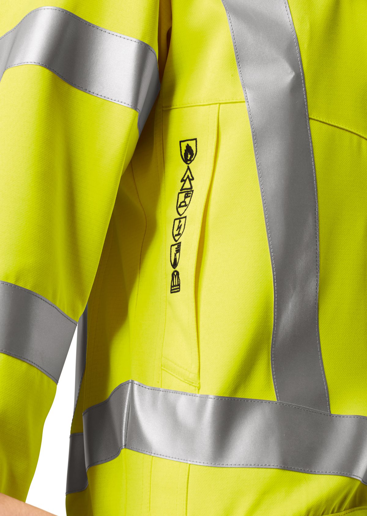 2212-840-8653 BP® Multinorm-jack met hoge zichtbaarheid APC1 signaalgeel/donkergrijs Thumbnail 2