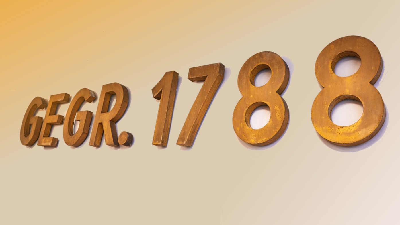 BP founding year 1788 as wall decoration