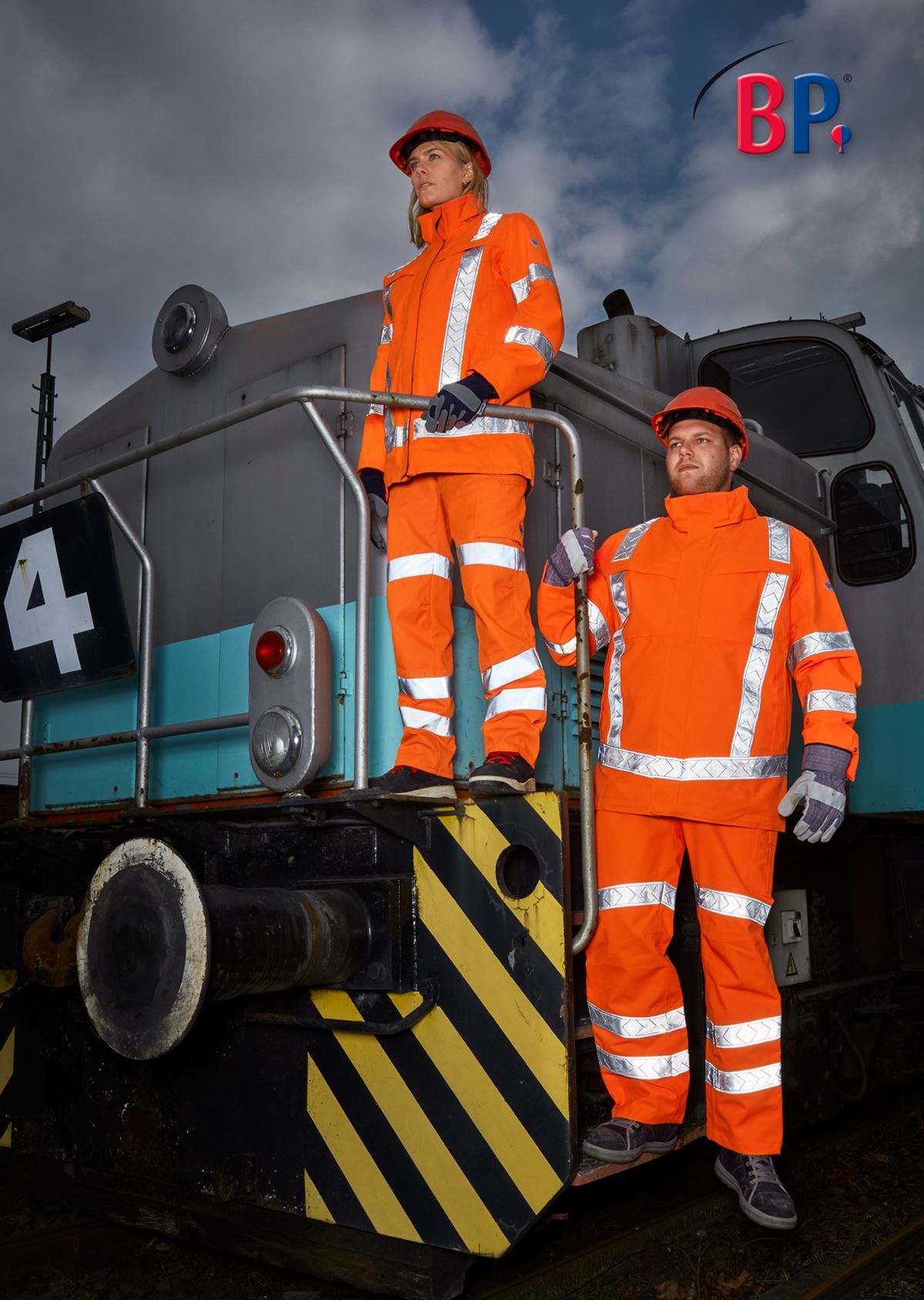 BP® Warnschutz-Hose mit Knietaschen für Damen warnorange Thumbnail 2