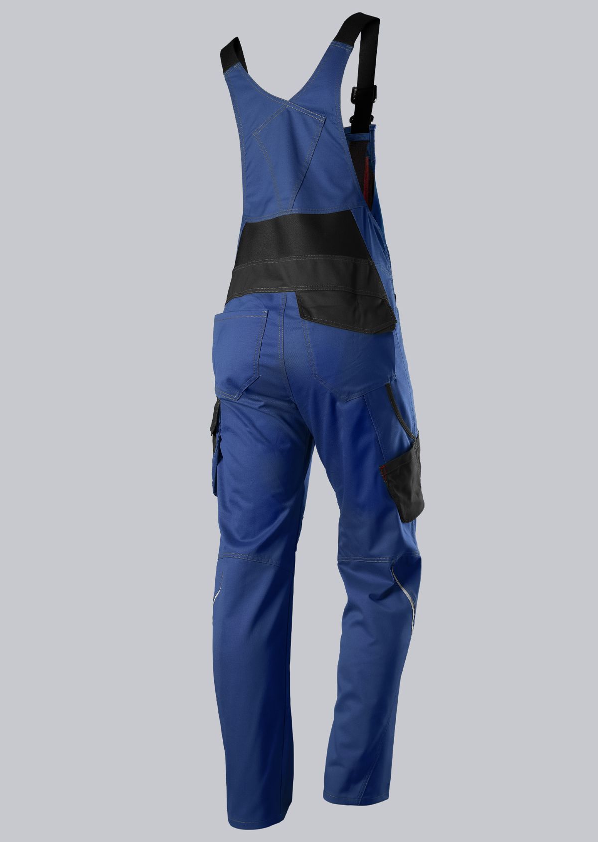 BP® Leichte Latzhose mit Kniepolstertaschen königsblau/schwarz Thumbnail 1