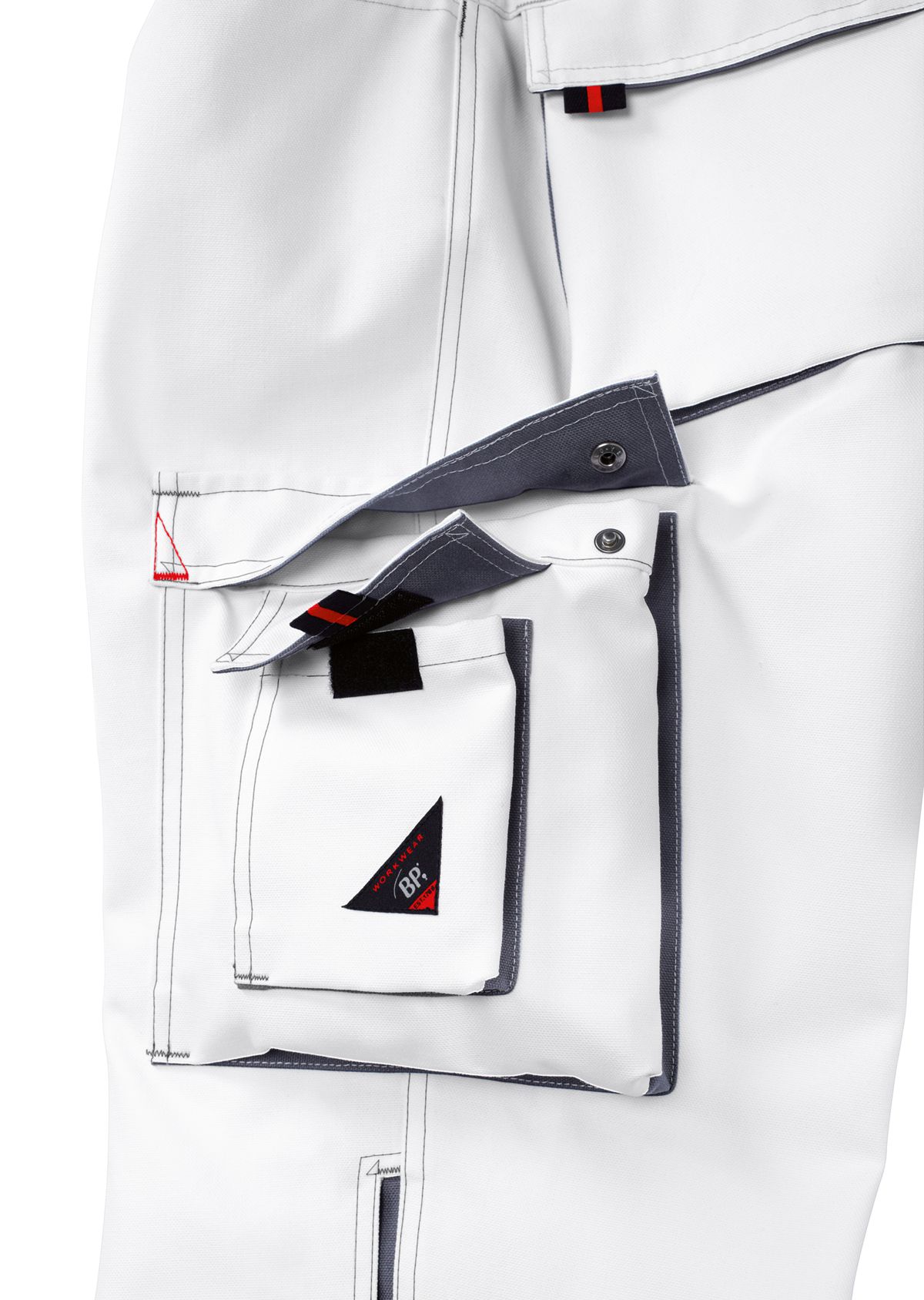 BP® Pantalon de travail résistant blanc/gris foncé Thumbnail 2