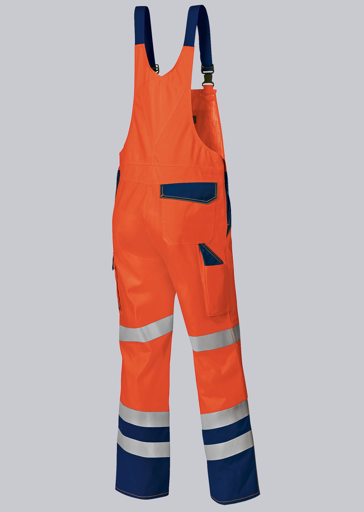 2011-845-8510_BP® Tuinbroek met hoge zichtbaarheid en kniezakken_signaaloranje/donkerblauw_afbeelding 2