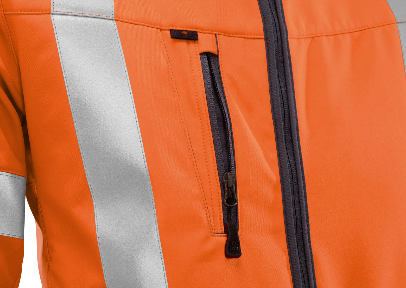 BP® Veste soft-shell à haute visibilité orange haute visibilité Thumbnail 3