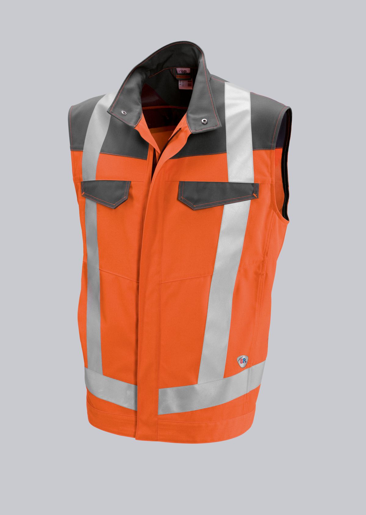 BP® Gilet à haute visibilité orange haute visibilité/gris foncé Photo principale