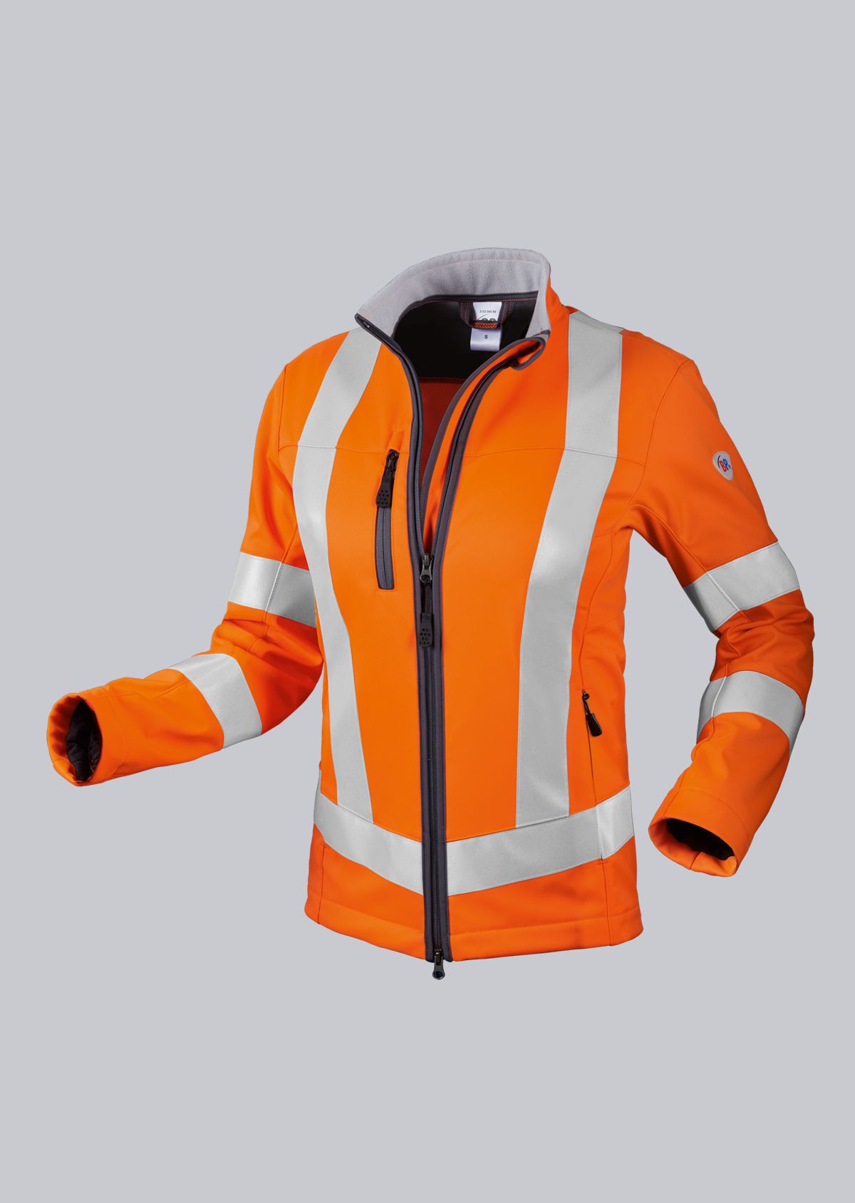 BP® Veste soft-shell à haute visibilité femmes orange haute visibilité Photo principale