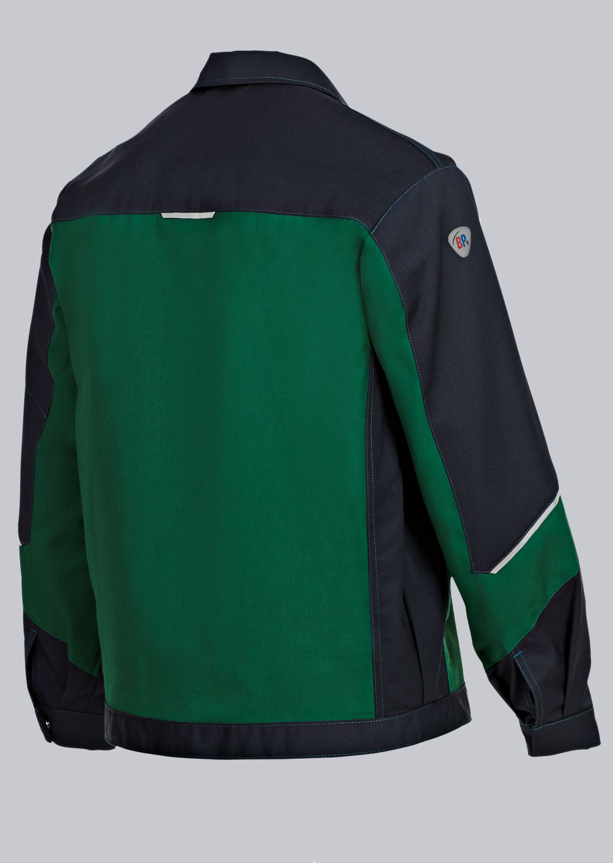 1607-559-74_BP® Work jacket with concealed buttons_mid green/black_Image 2