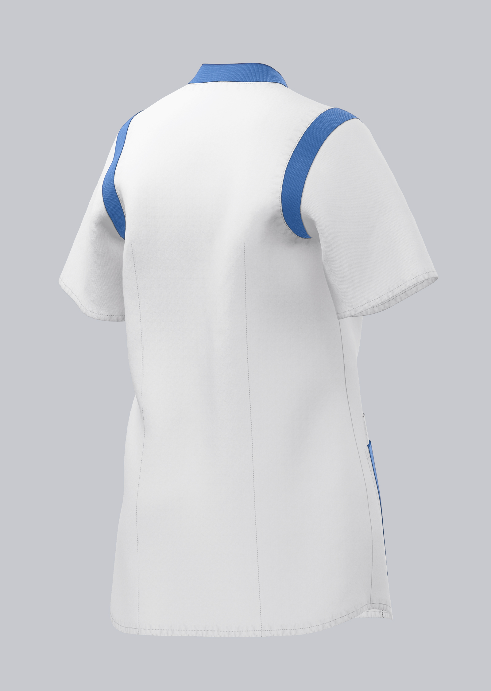 1710-684-2106 BP® Stretch women's tunic white/azure blue Thumbnail 1