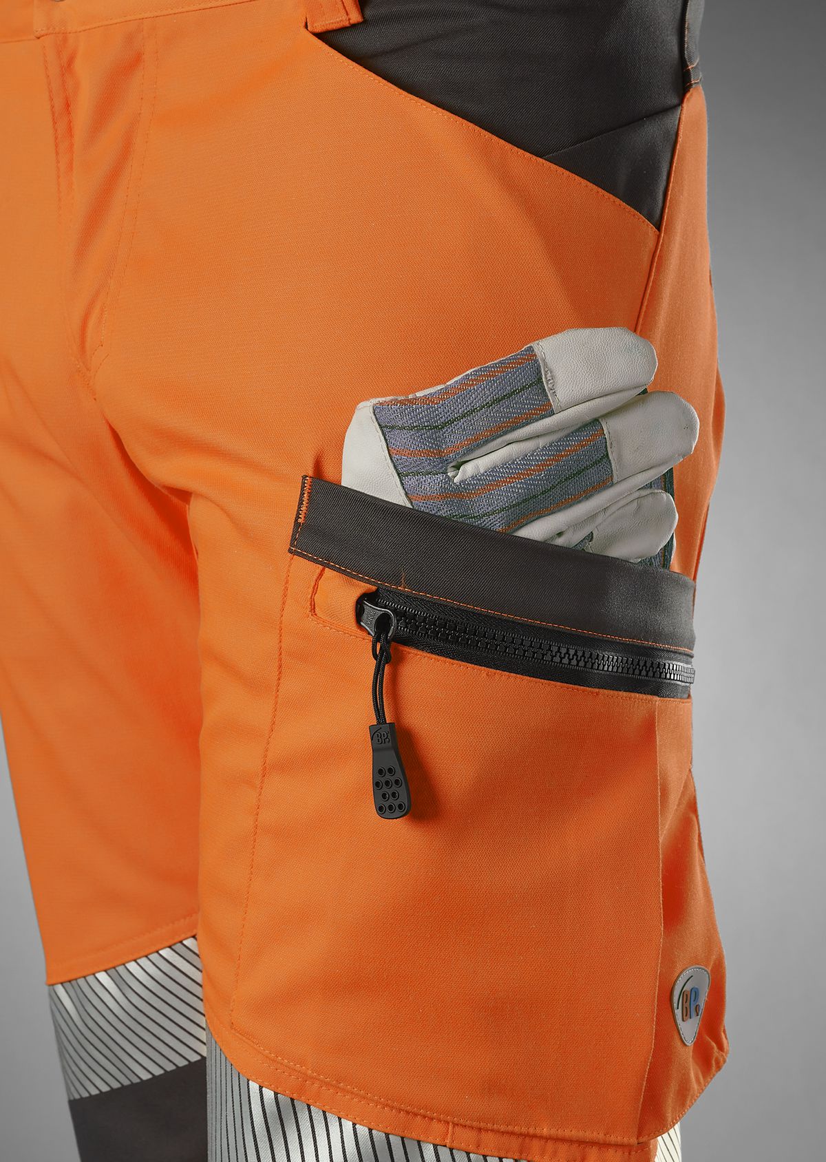 2040-844-6556_BP® Warnschutz-Stretch-Hose mit Knietaschen_warnorange/anthrazit_Bild 6