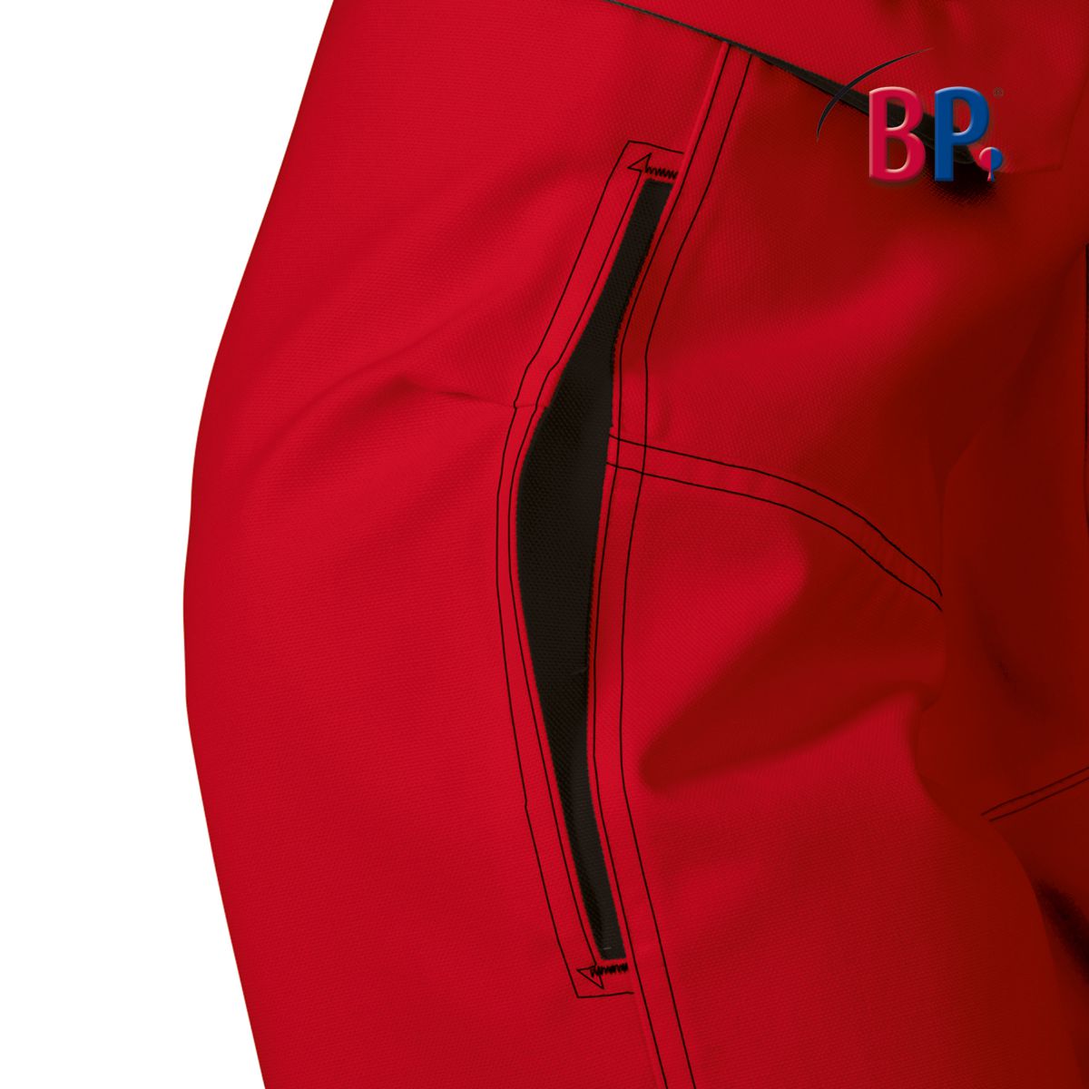 1788-555-81_BP® Strapazierfähige Arbeitshose_rot/schwarz_Bild 3