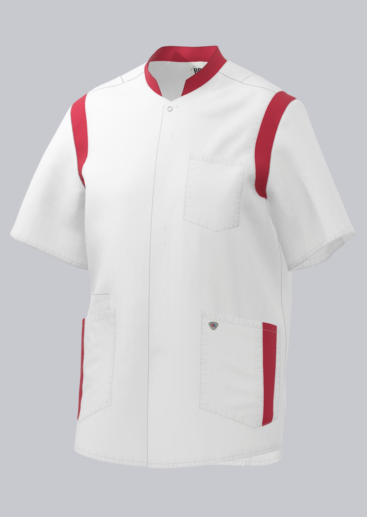 BP® STRETCH-Kasack für Herren weiß/koralle Cover Bild