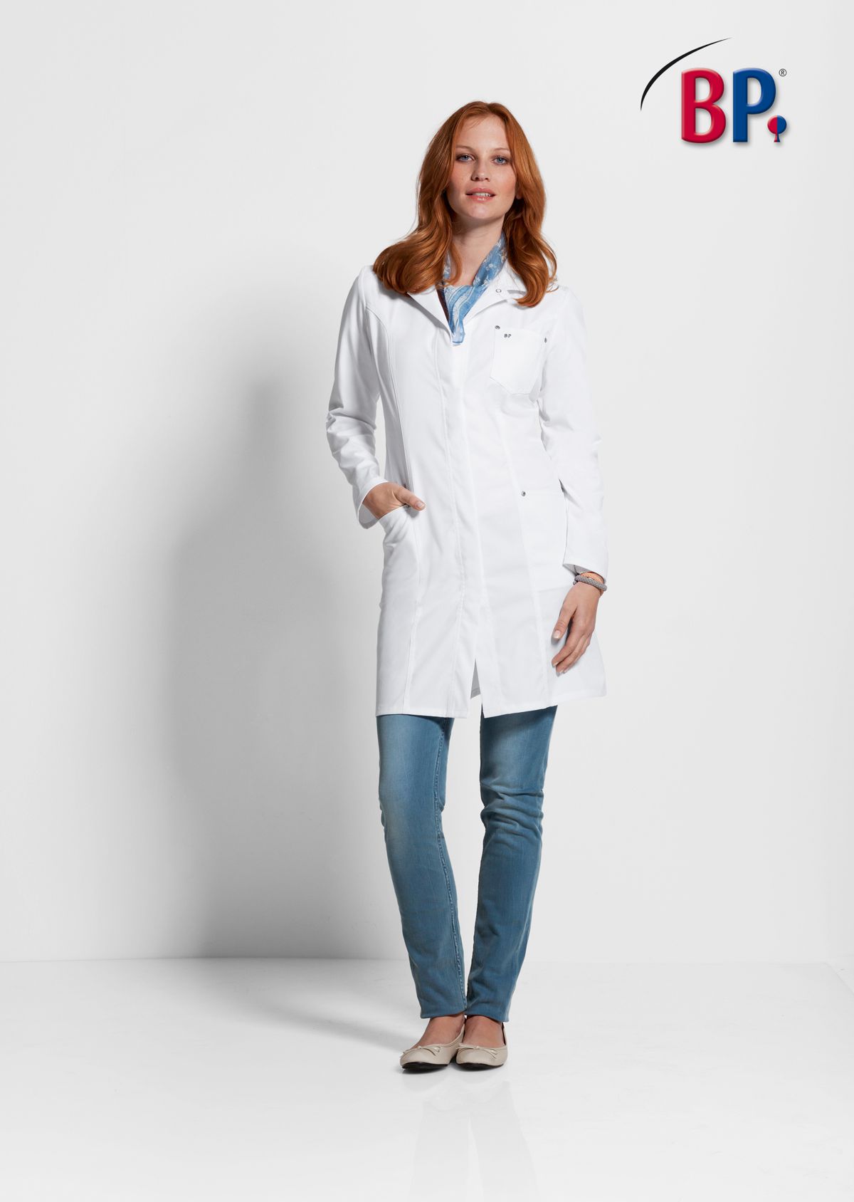 BP® Blouse stretch femmes blanc Thumbnail 3