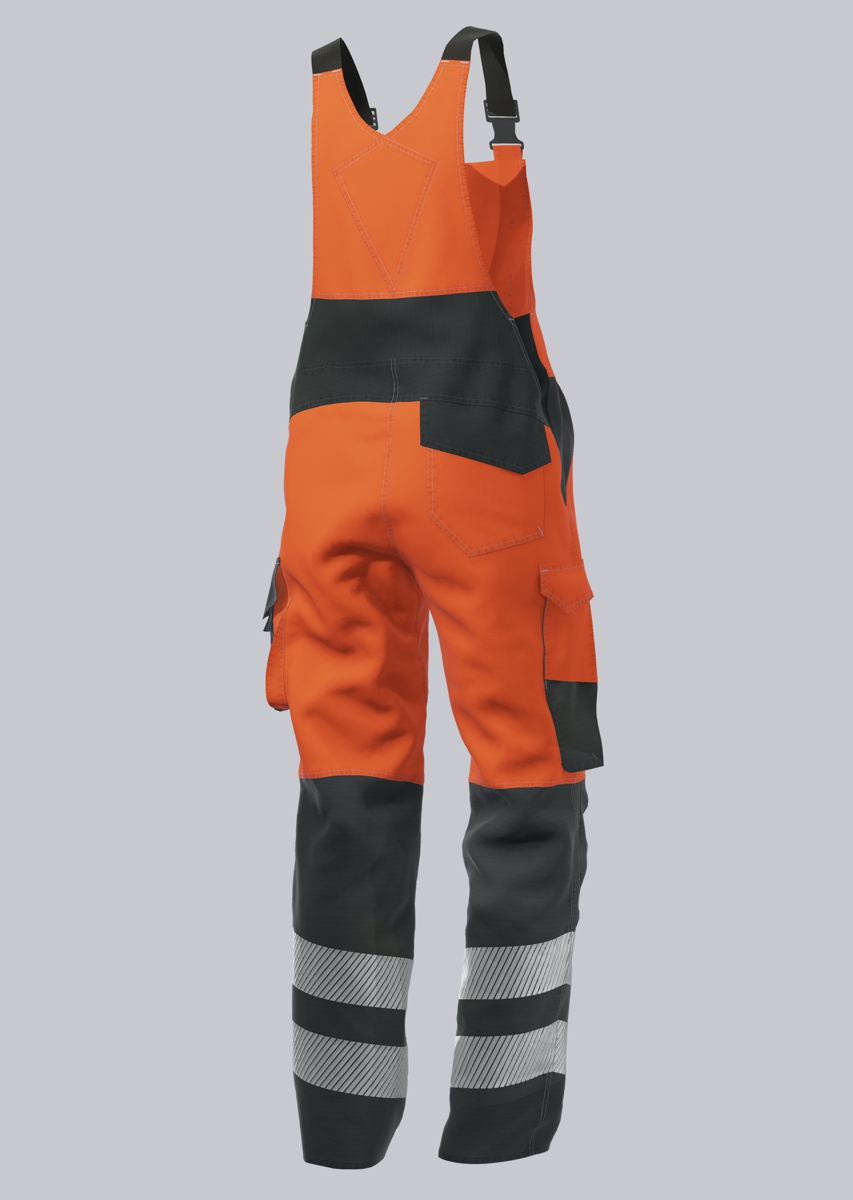 2207-853-6556 BP® Lightweight multi-standard high visibility APC1 bib & brace warning orange/anthracite Thumbnail 1