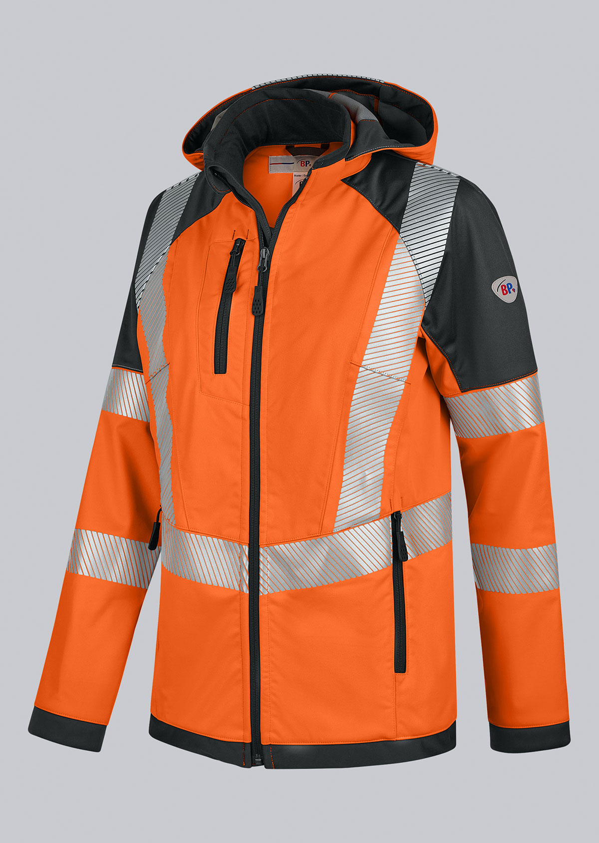 BP® Women’s high-visibility stretch soft-shell jacket 2035-941-6556_BP® Women’s high-visibility stretch soft-shell jacket_warning orange/anthracite_Cover Image