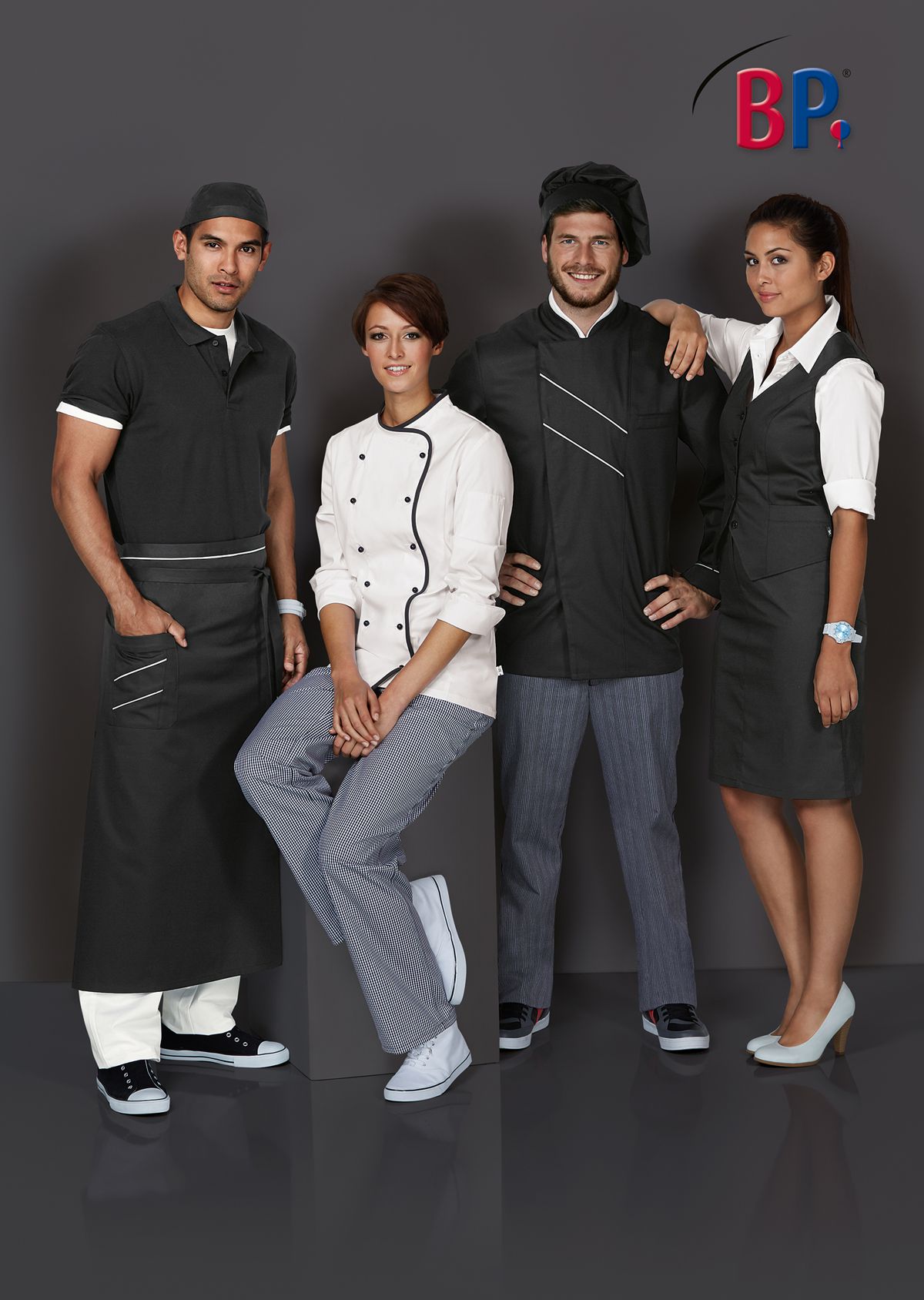 1538-400-3251_BP® Chef's jacket_black/light grey_Image 2