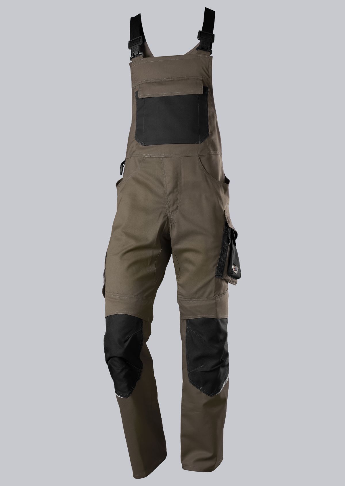 BP® Lightweight bib & brace with knee pad pockets 1979-570-5032_BP® Lightweight bib & brace with knee pad pockets_walnut/black_Cover Image