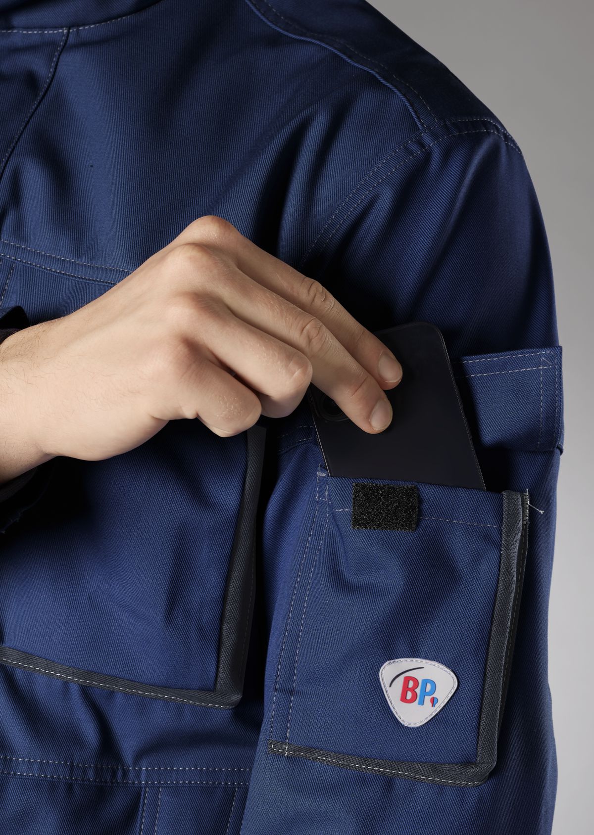 BP® Comfort-werkjack met stretch inzetstukken nachtblauw/antraciet Thumbnail 4