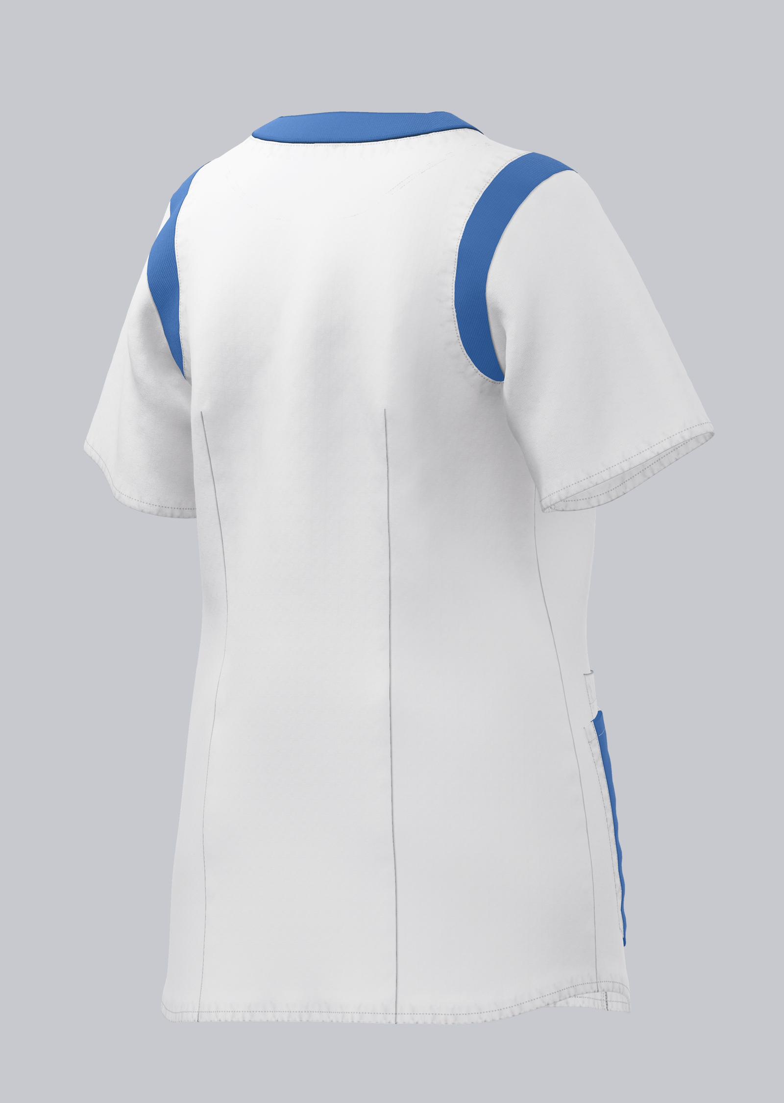 BP® Leichter Schlupfkasack für Damen weiß/azurblau Thumbnail 1