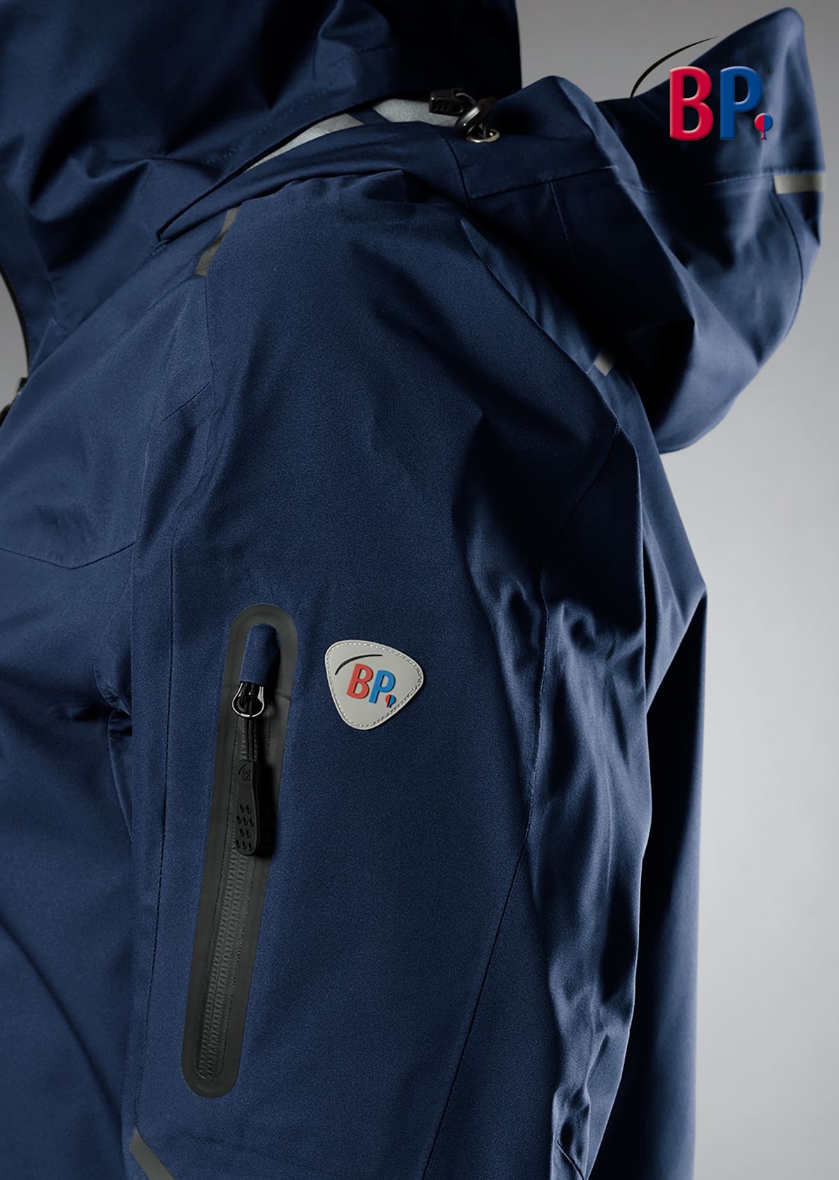 BP® Leichte Wetterschutz-Arbeitsjacke nachtblau Thumbnail 4