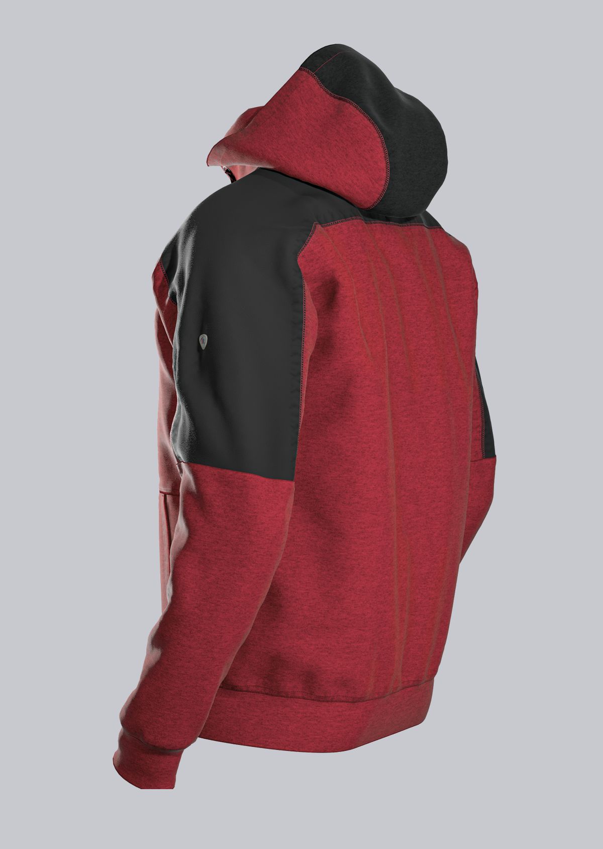 1721-293-8132_BP® Hoodie_rot/schwarz_Bild 2