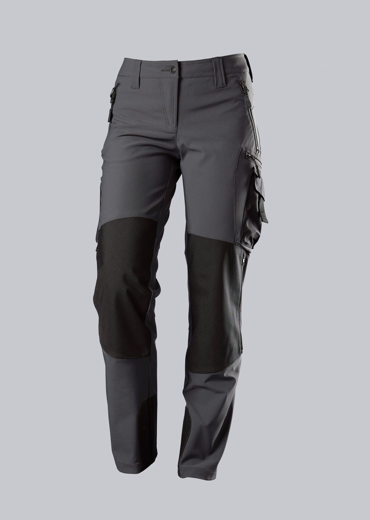 1862-620-5632 BP® Superstretch-Arbeitshose mit Kniepolstertaschen für Damen anthrazit/schwarz Cover Bild