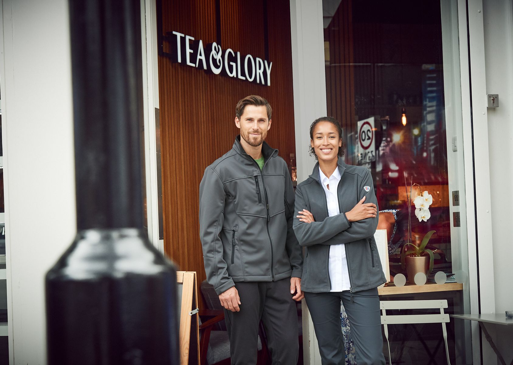 BP® Softshelljacke anthrazit Thumbnail 2