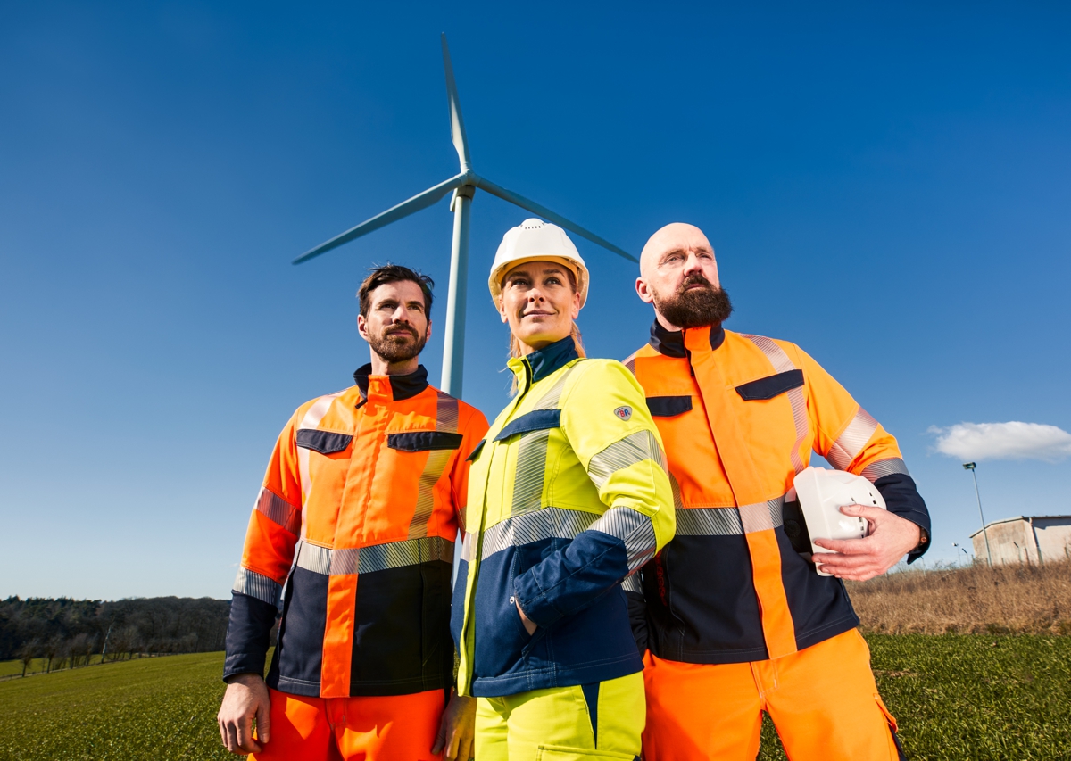 BP® Leichte Warnschutz-Multinorm-Jacke APC1 für Damen warngelb/nachtblau Thumbnail 5