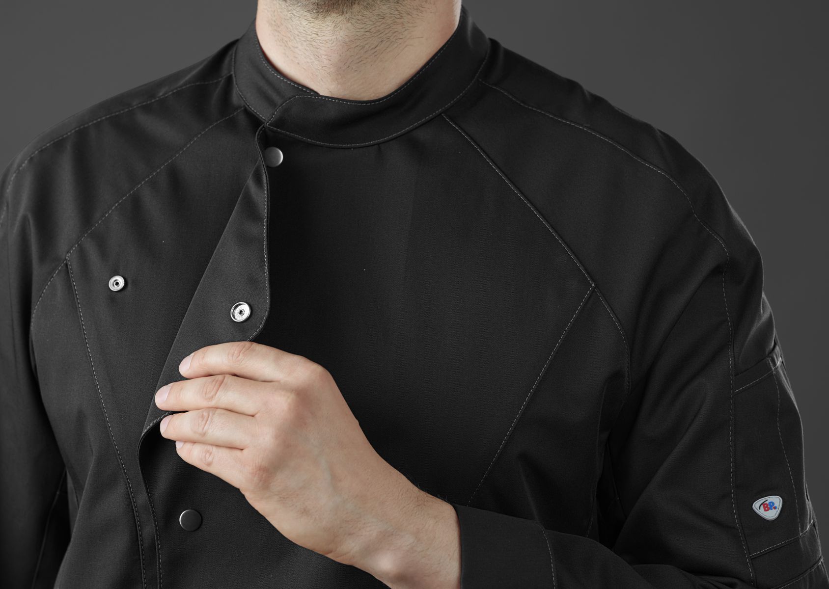 1533-435-0032_BP® Leichte Kochjacke für Herren_schwarz_Bild 3