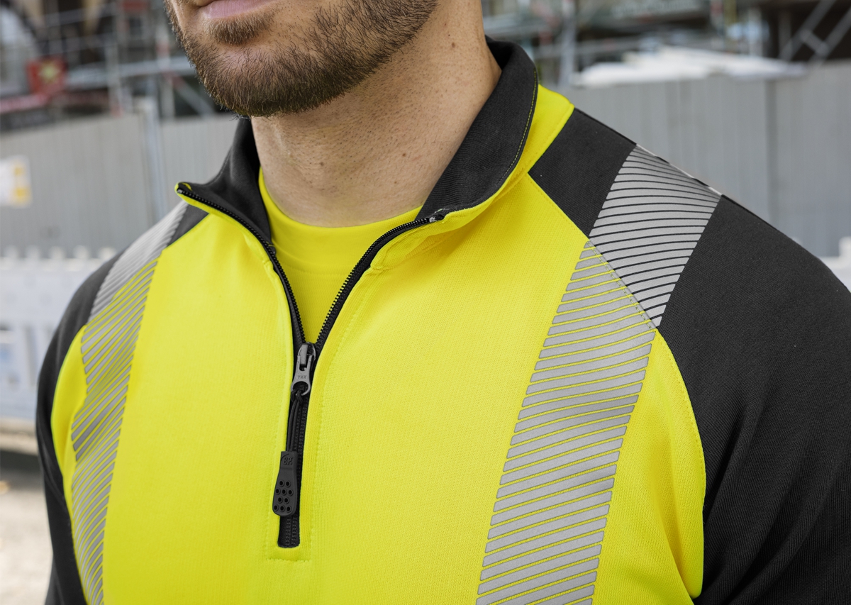 BP® High-visibility half-zip sweatshirt