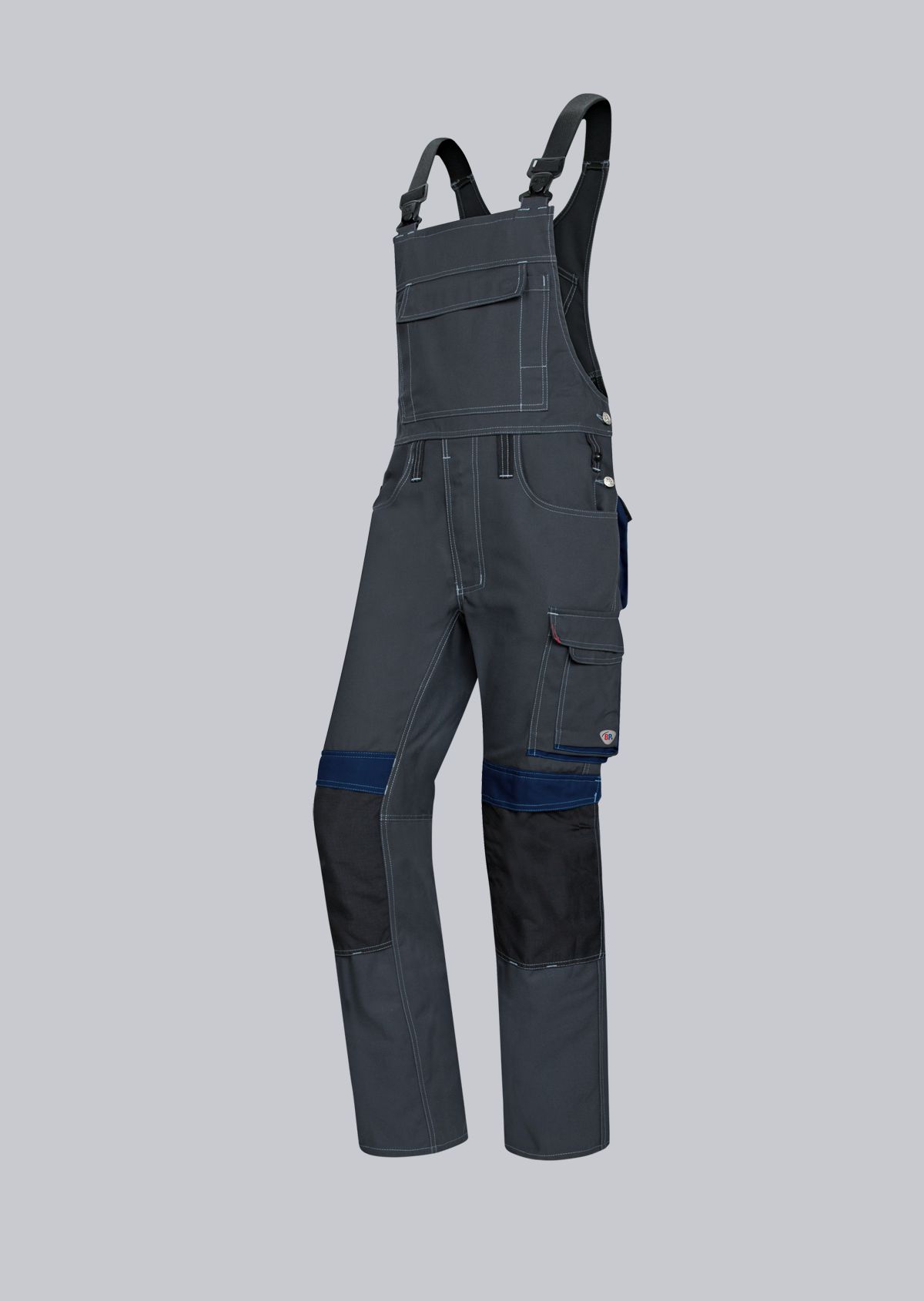 1802-720-56_BP® Komfort-Latzhose mit Kniepolstertaschen_anthrazit/nachtblau_Cover Bild
