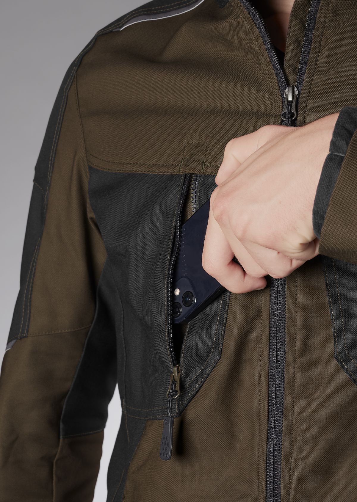 1822-565-4832 BP® Robuste Arbeitsjacke braun/schwarz Thumbnail 3