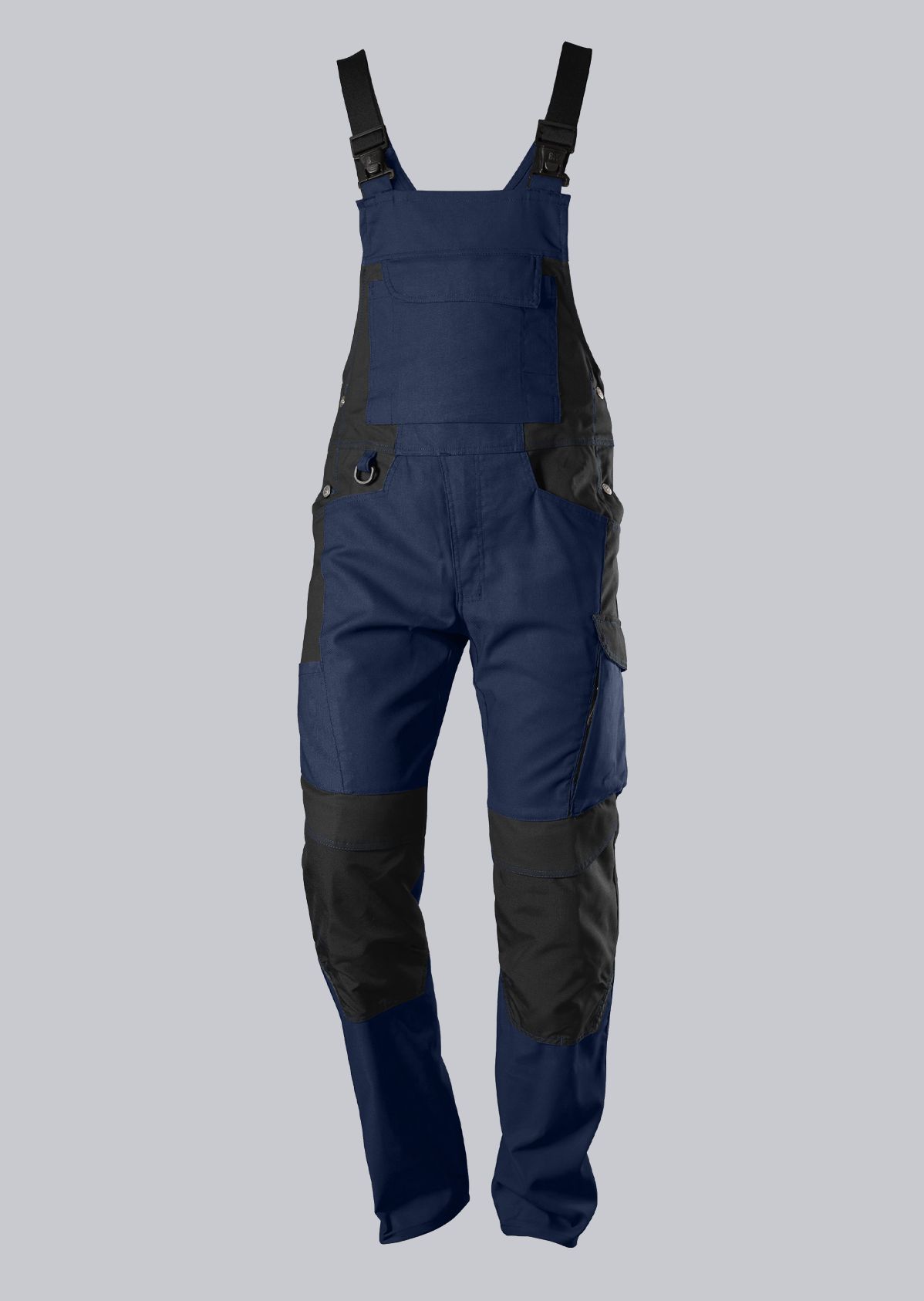 BP® Robuste Latzhose mit Kniepolstertaschen nachtblau/schwarz Cover Bild
