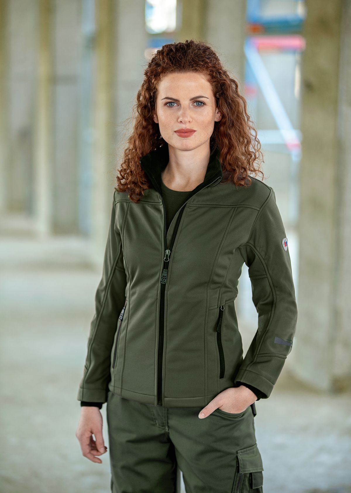 BP® Softshelljacke für Damen oliv Thumbnail 2