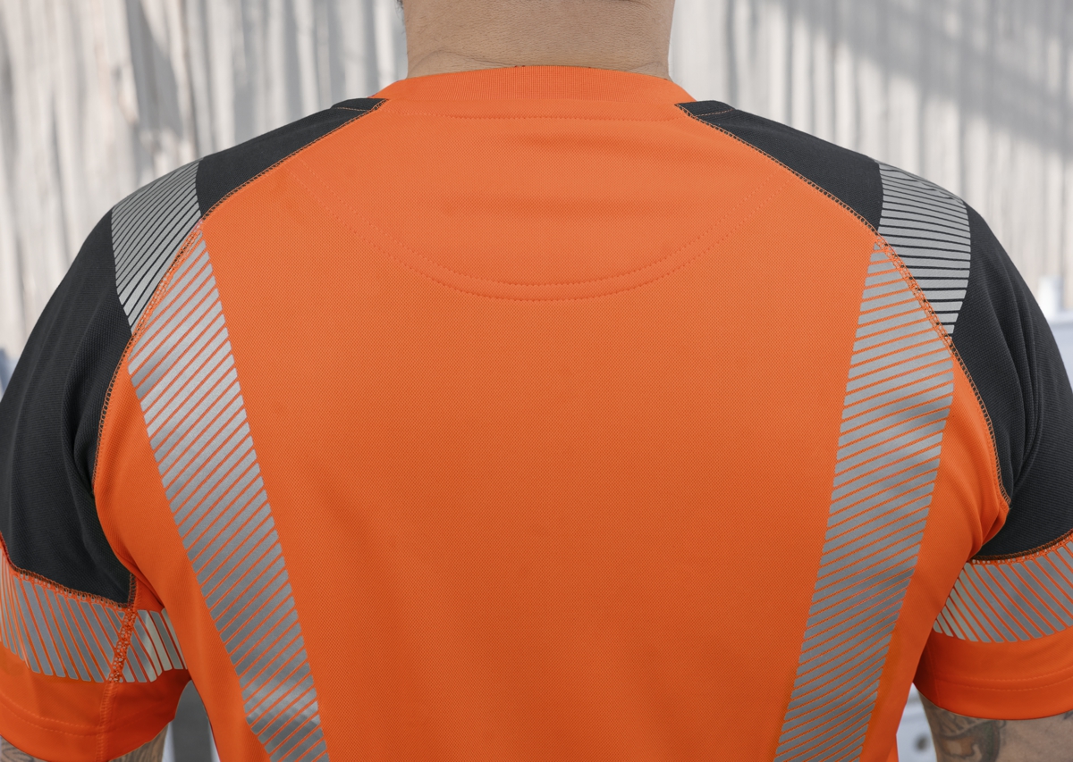 2139-861-6556 BP® Warnschutz-Funktions-T-Shirt, recyceltes Polyester warnorange/anthrazit Thumbnail 2