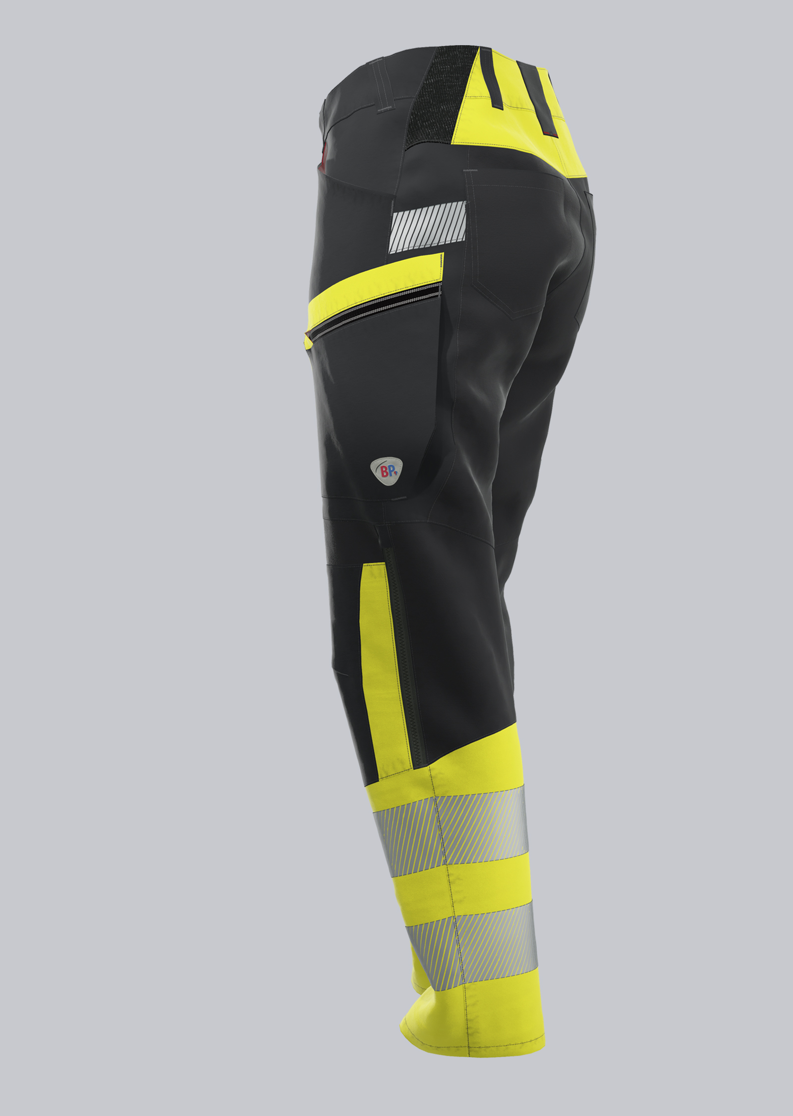 2048-845-5666 BP® Warnschutz-Hybrid-Hose Klasse 1 für Damen anthrazit/warngelb Thumbnail 1