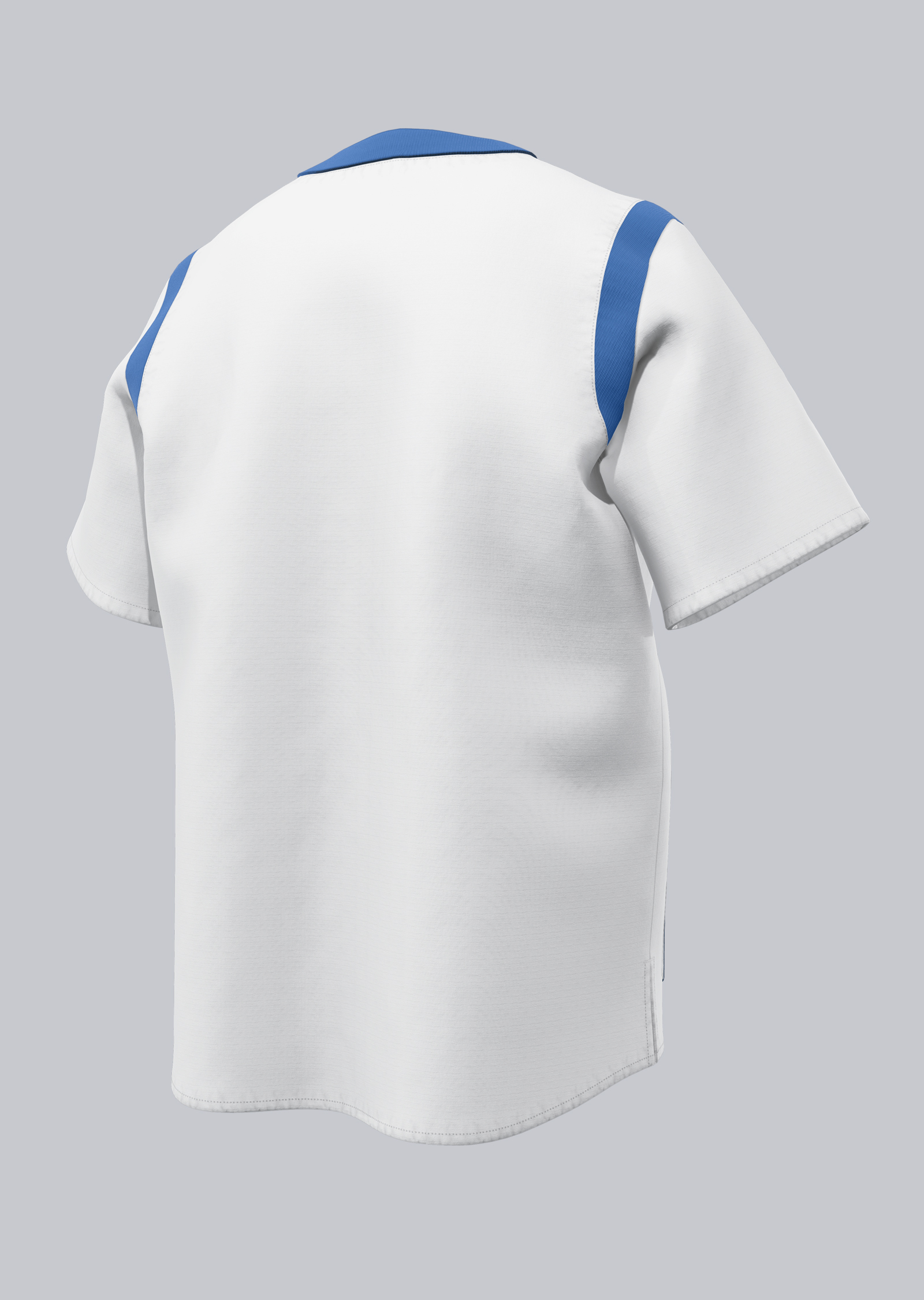 BP® Tunique à enfiler légère unisexe blanc/bleu azur Thumbnail 1