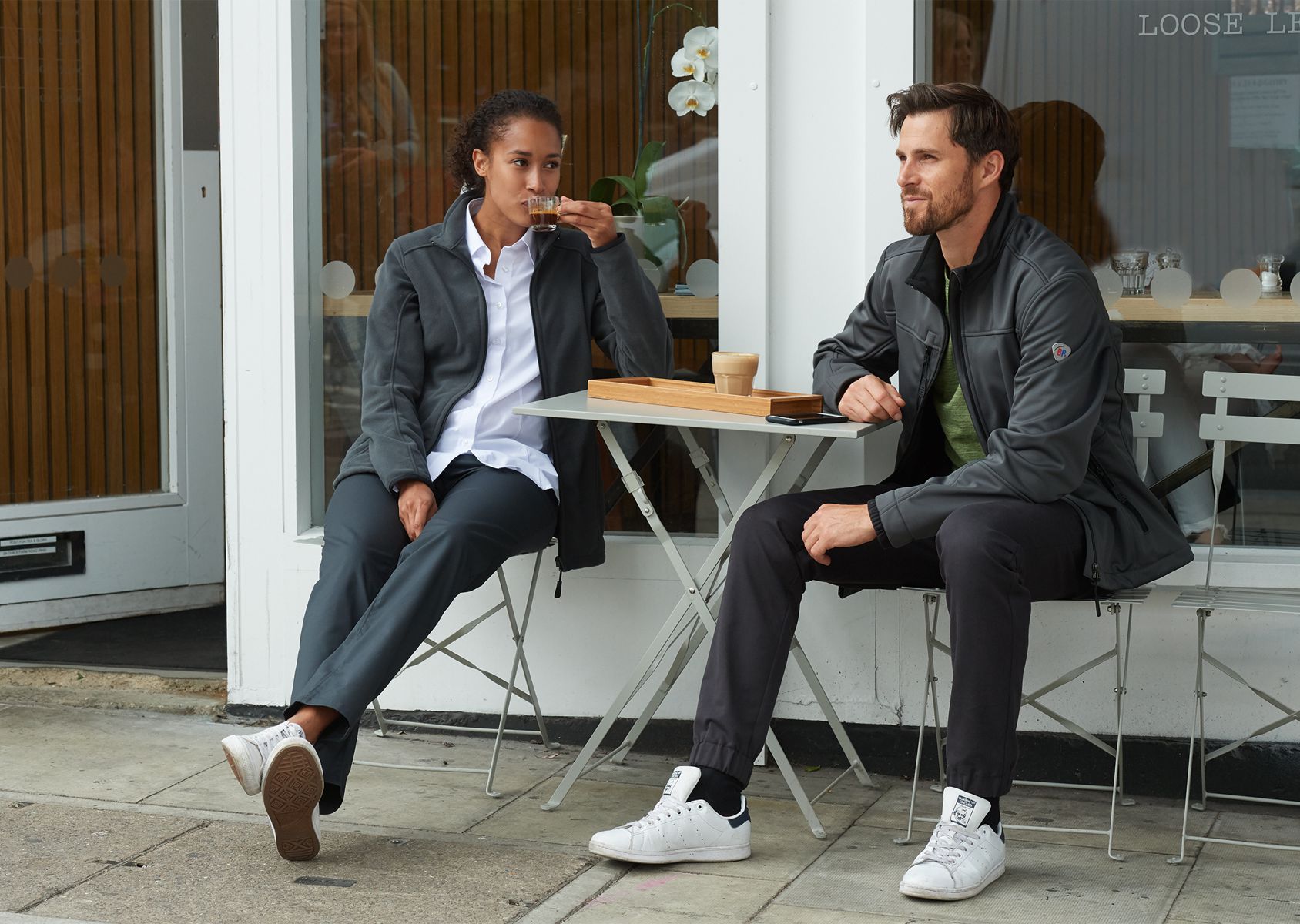 BP® Softshelljacke anthrazit Thumbnail 3