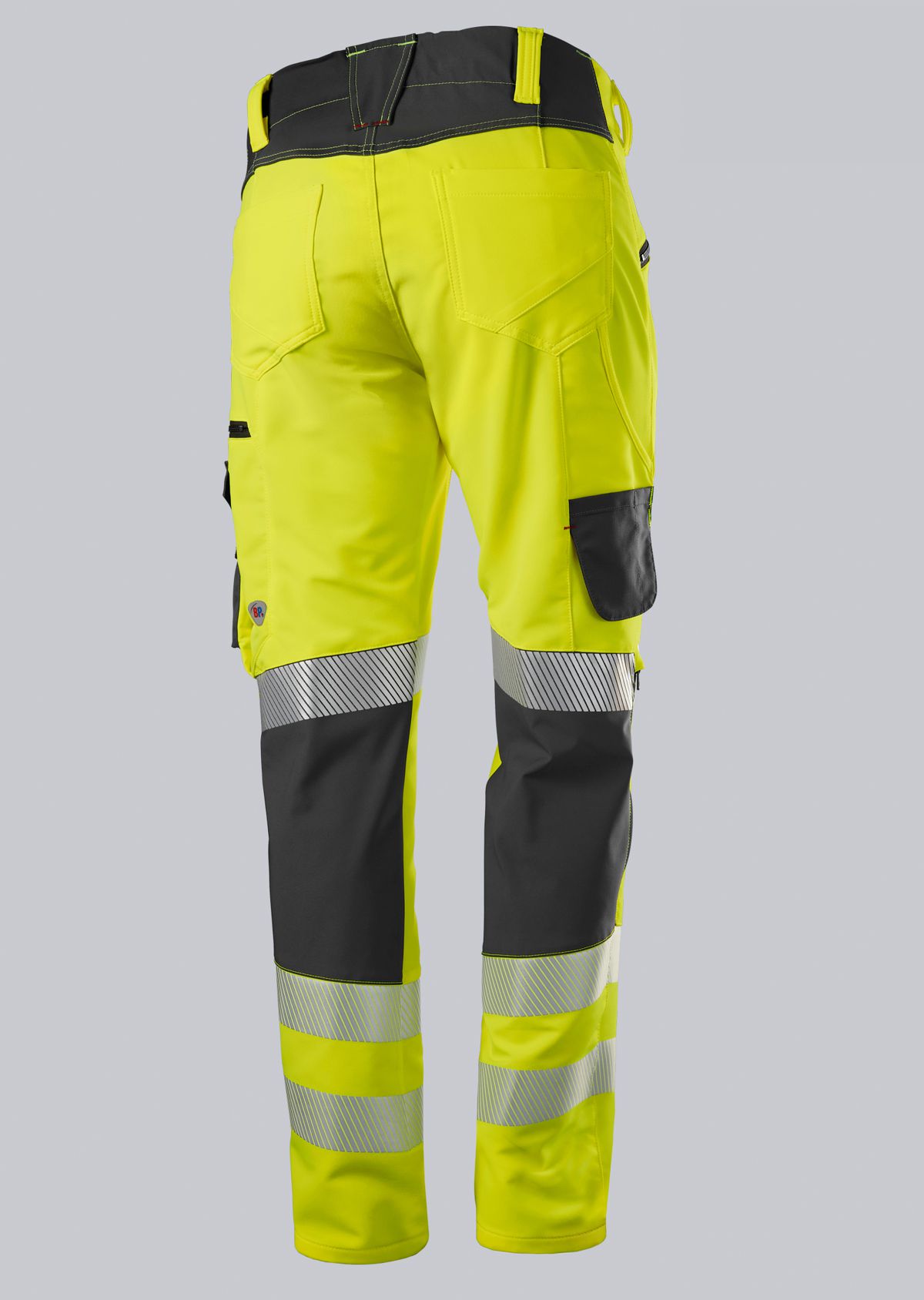 2044-883-6656_BP® Warnschutz-Superstretch-Hose mit Knietaschen_warngelb/anthrazit_Bild 2