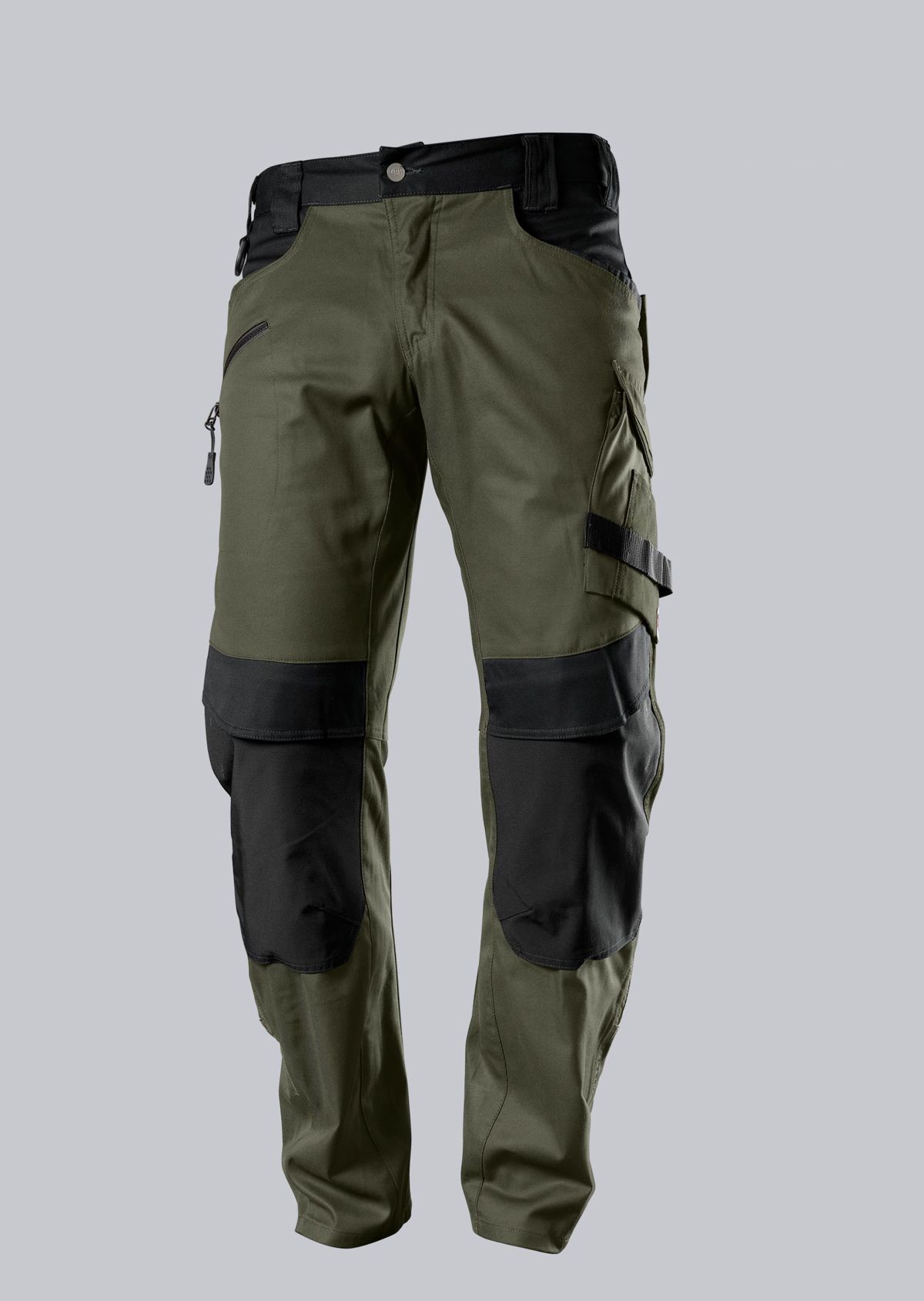 1825-032-7332_BP® Stretch-werkbroek met kniezakken_olijf/zwart_Cover afbeelding