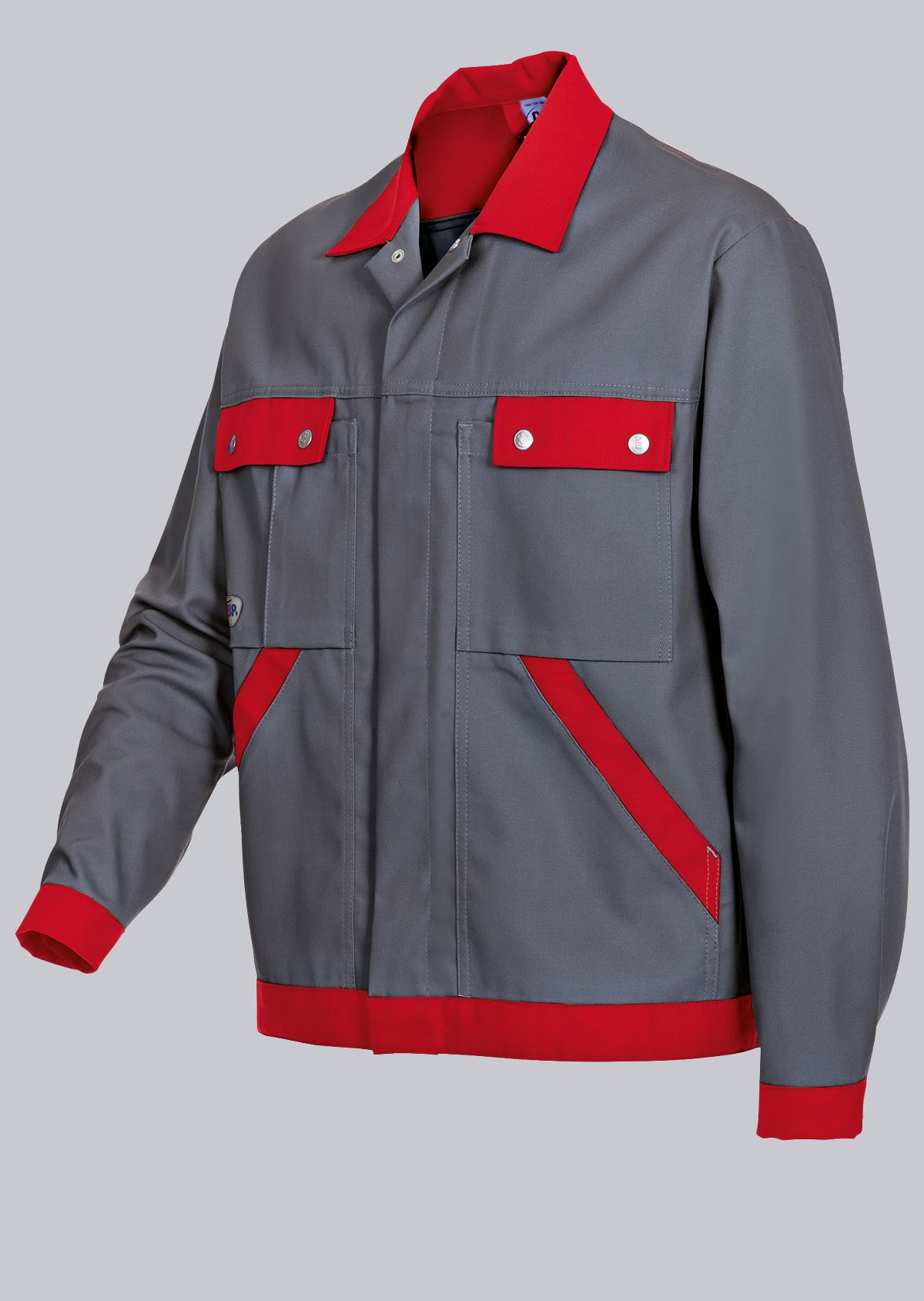 BP® Komfort-Arbeitsjacke dunkelgrau/rot Cover Bild