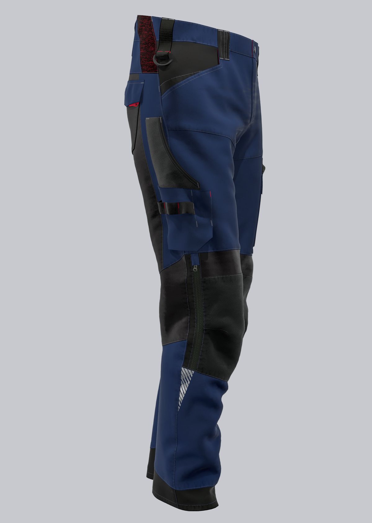 1968-570-1432 BP® Lightweight hybrid work trousers with knee pad pockets night blue/black Thumbnail 3