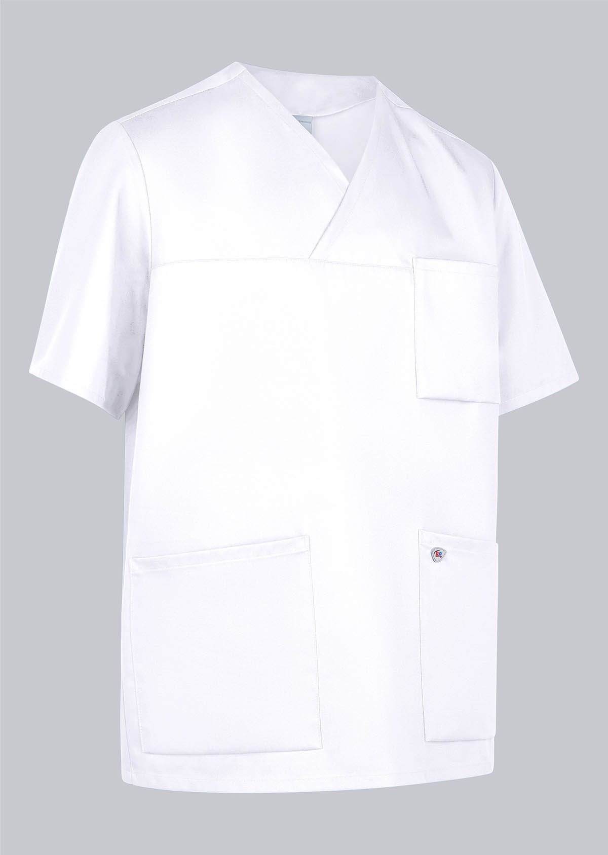 1633-853-0021 BP® Tunique à enfiler légère avec TENCEL™ Lyocell unisexe blanc Thumbnail 2
