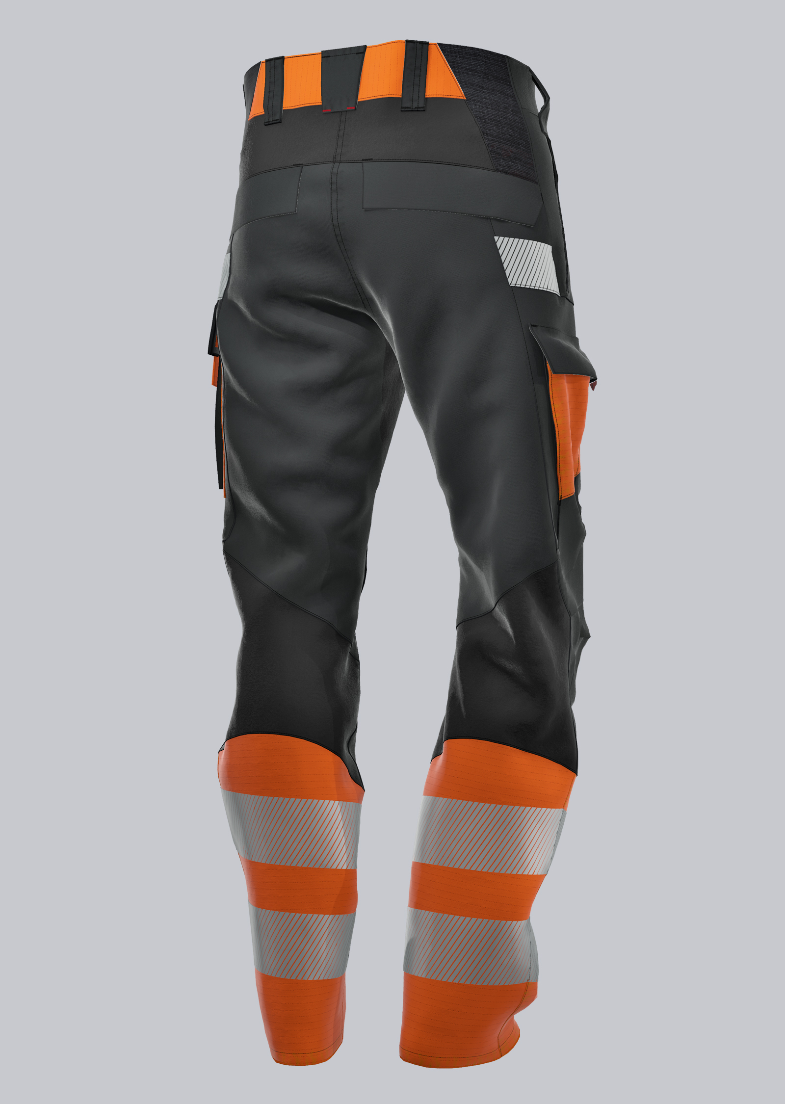 BP® Lichte multinorm-broek met hoge zichtbaarheid cl. 1, APC1 antraciet/signaaloranje Thumbnail 1