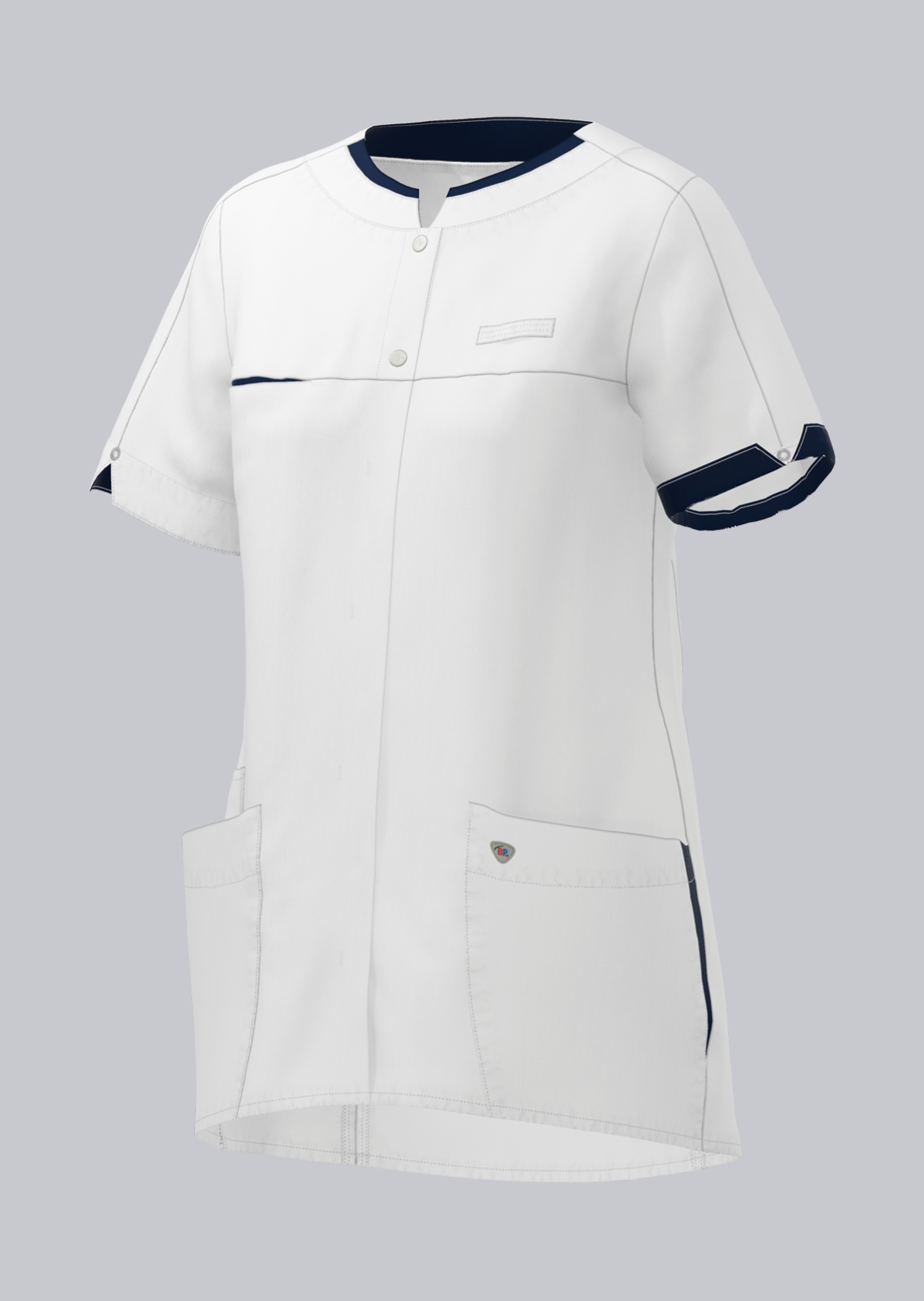 1704-485-2110 BP® Tuniek voor dames wit/nachtblauw Hoofdafbeelding